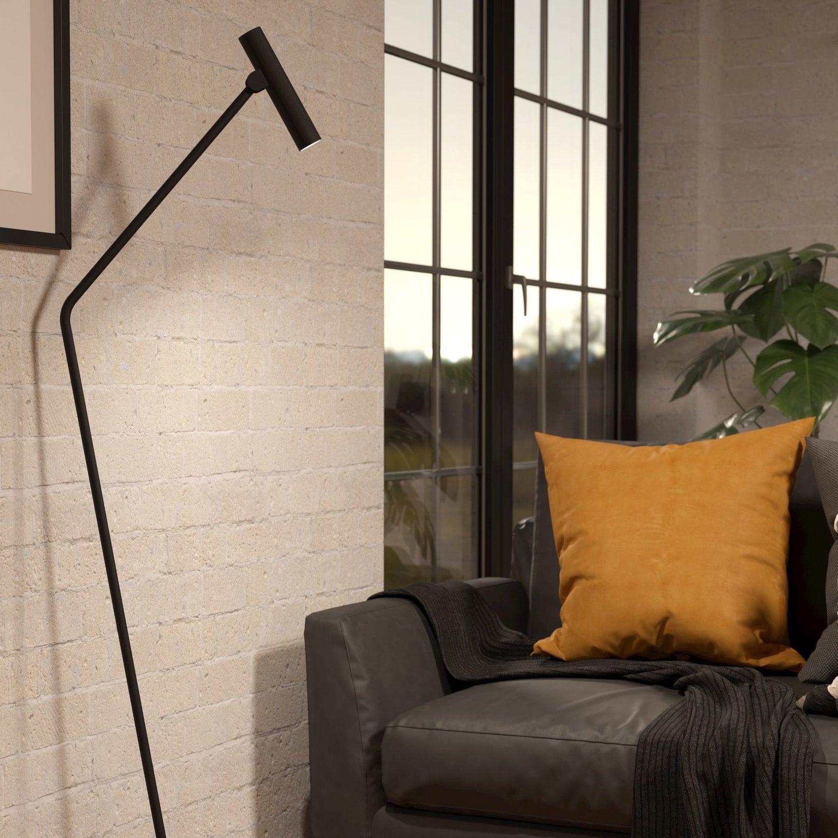 eglo almudaina black led adjustable floor lamp
