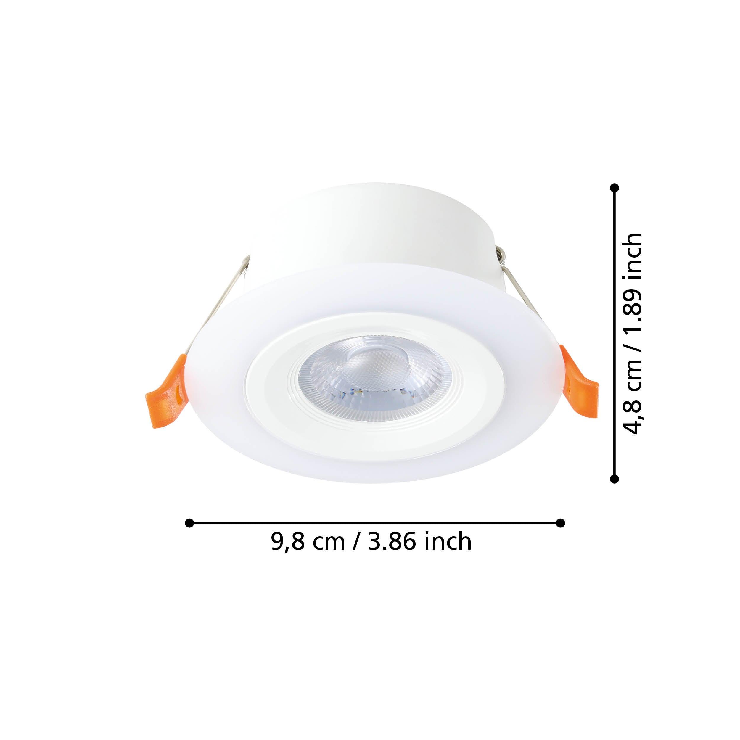 eglo calonge set of 3 white led recessed spot lights kitchen lighting