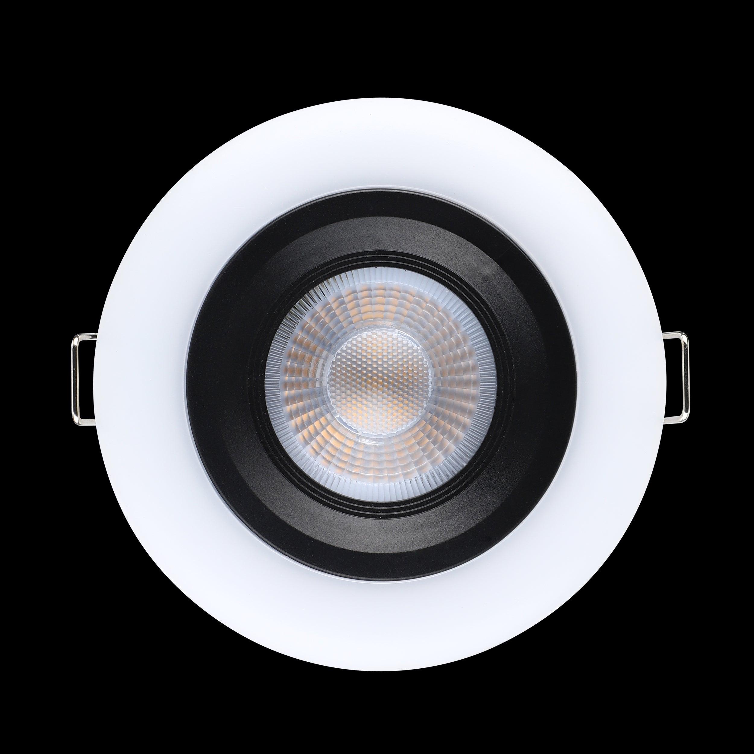eglo calonge set of 3 black white led recessed spot lights living room image