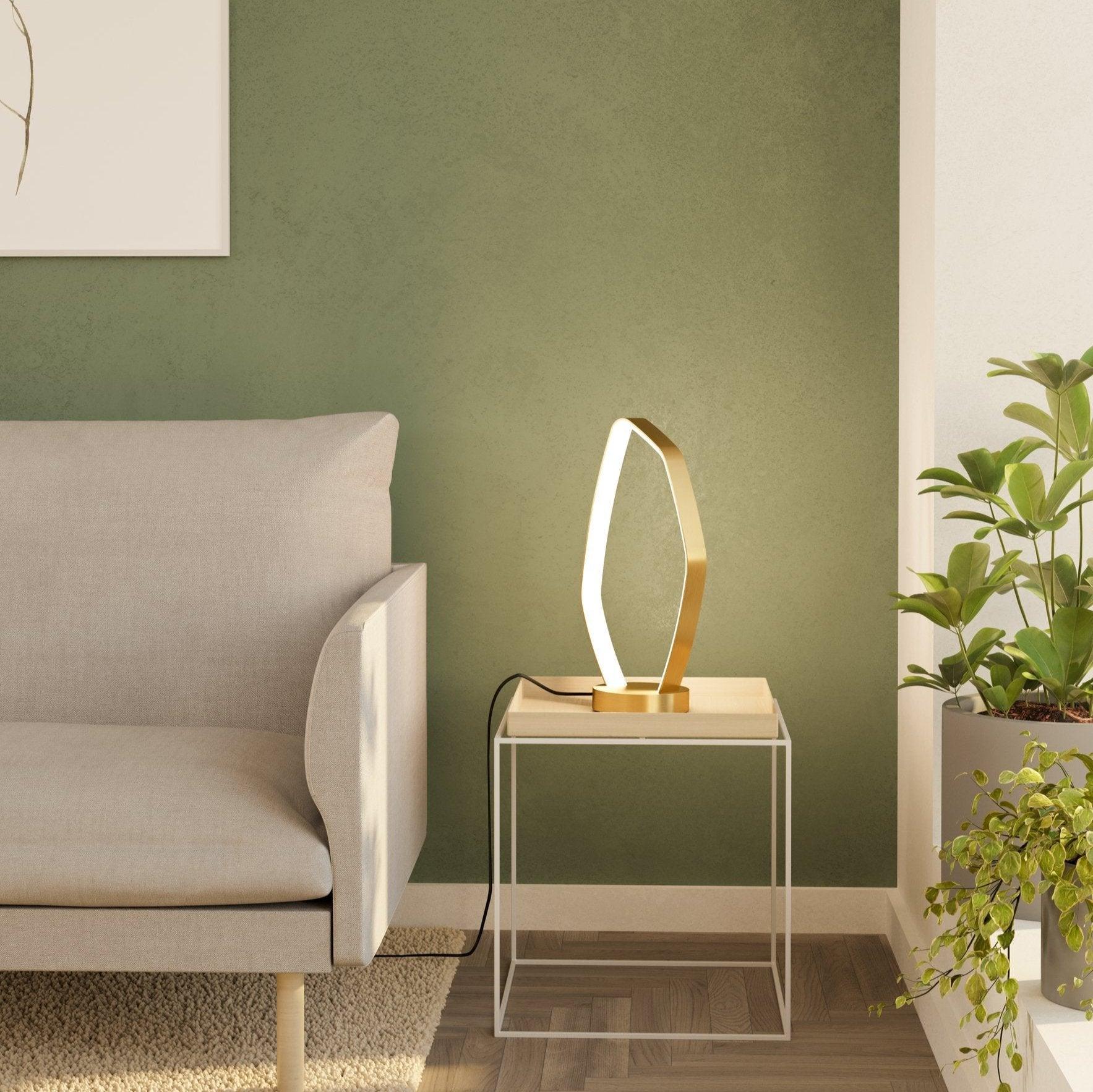 eglo vallerosa gold led table lamp