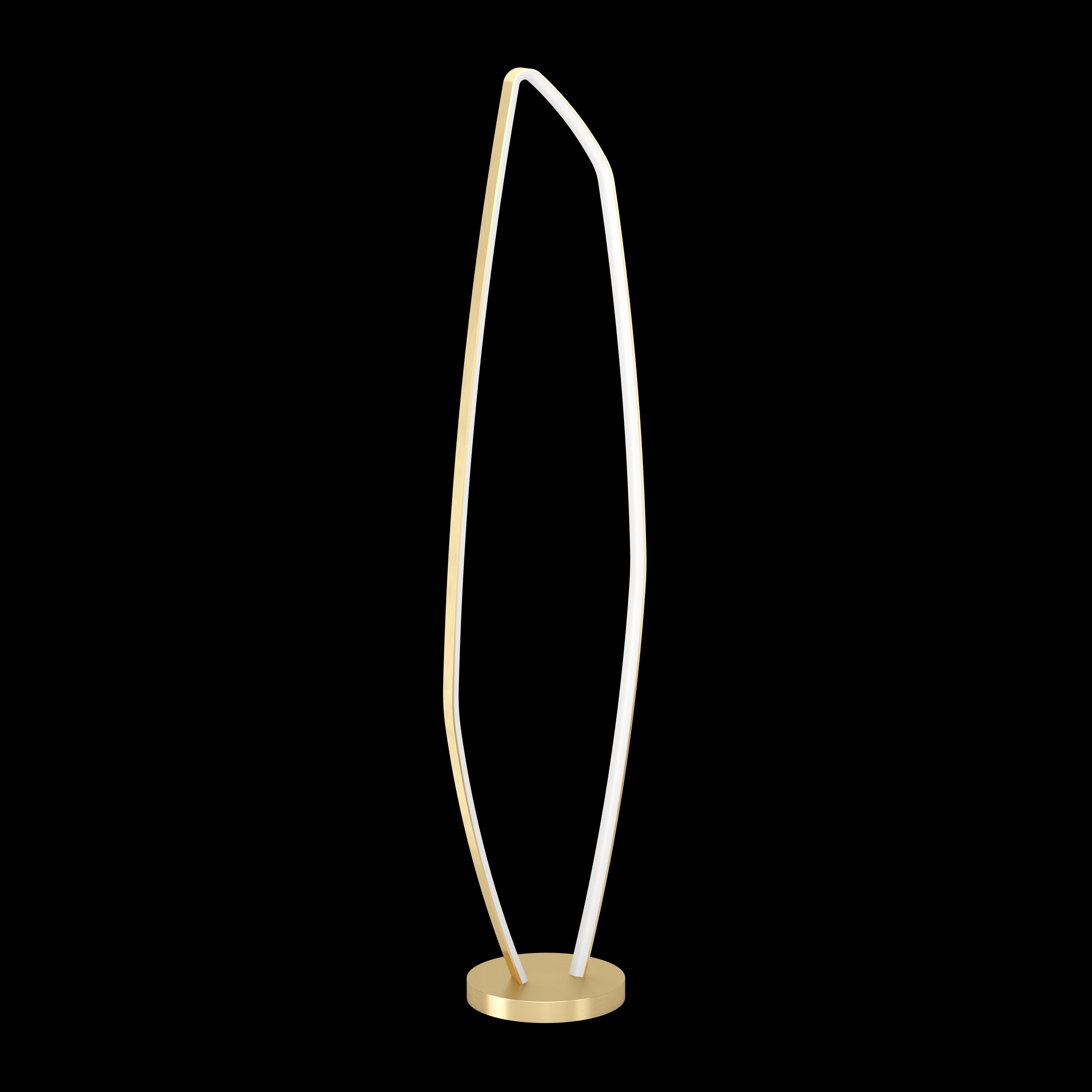 eglo vallerosa brass led modern floor lamp living room close up