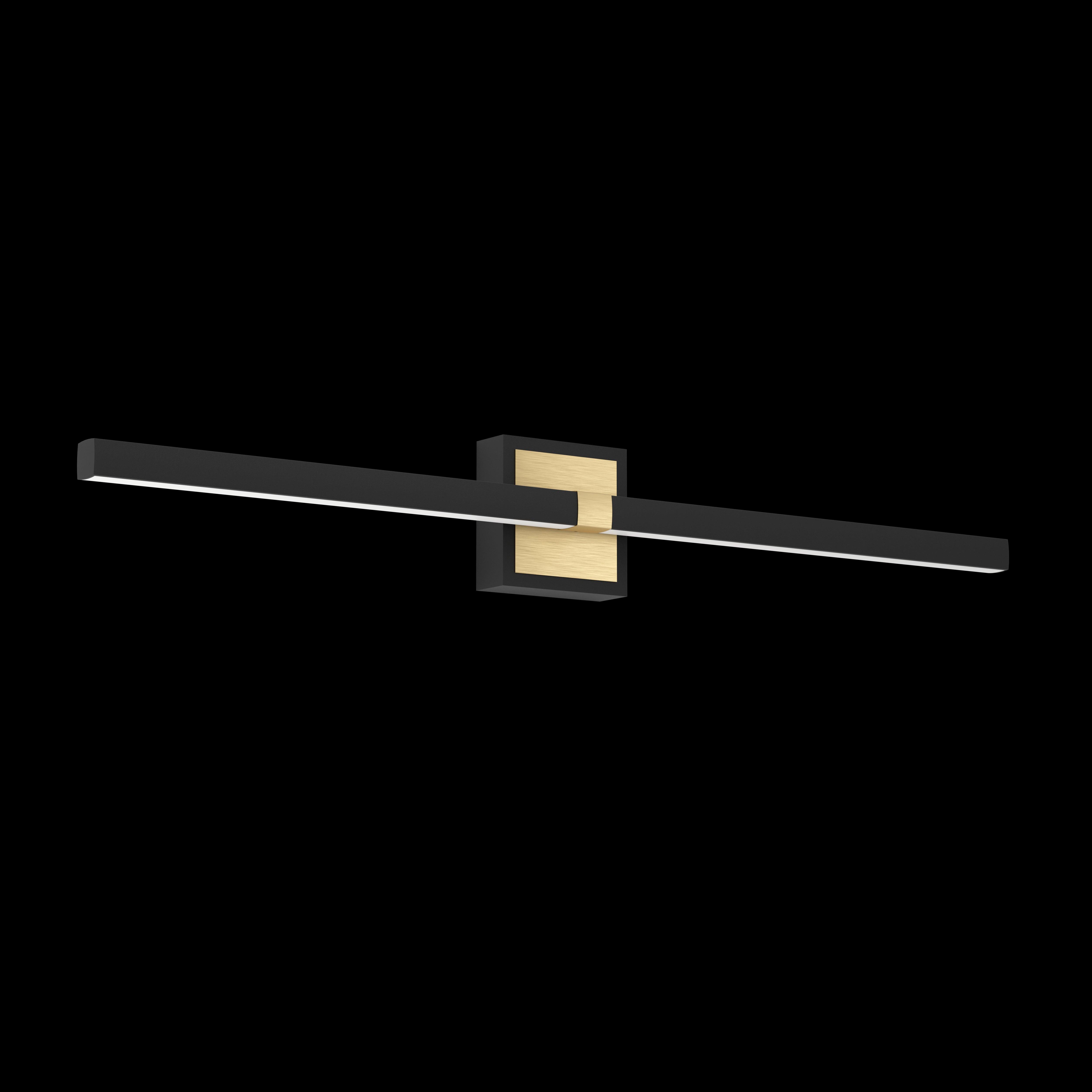 eglo peguera ip44 black brass bathroom led wall light 80cm living room close up