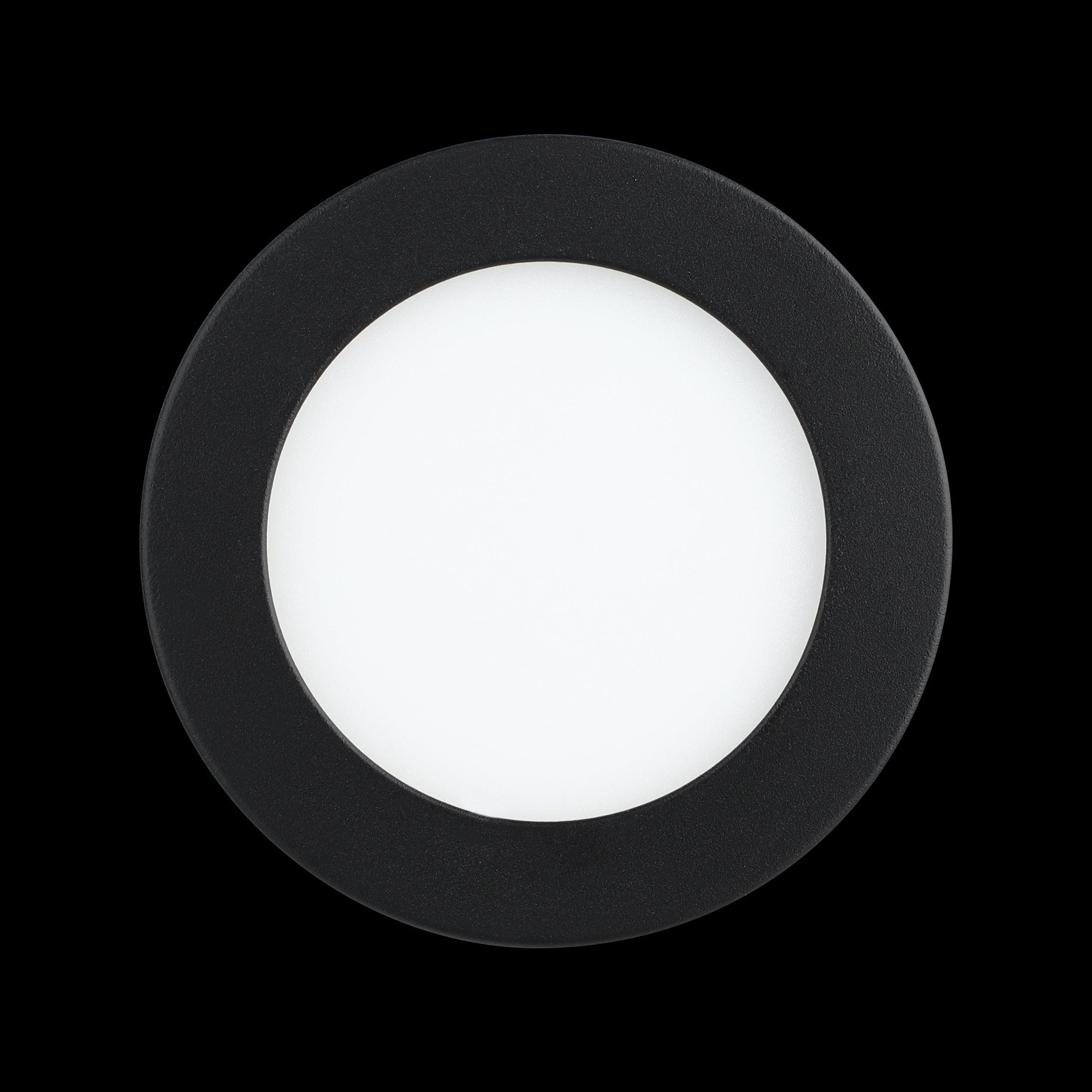 eglo fueva flex black plastic led recessed ceiling light 11 7cm living room close up