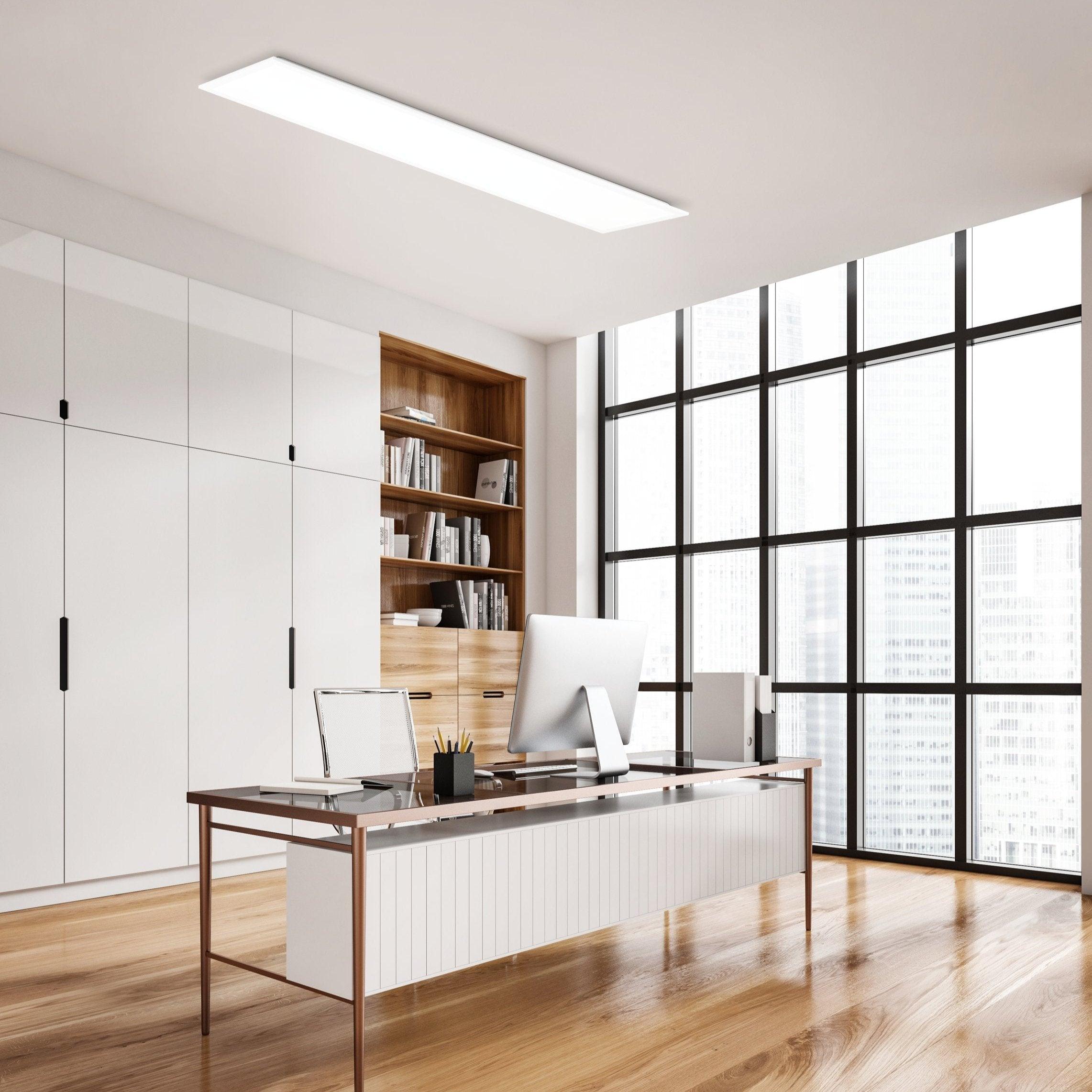 eglo rabassa led white rectangular flush panel light