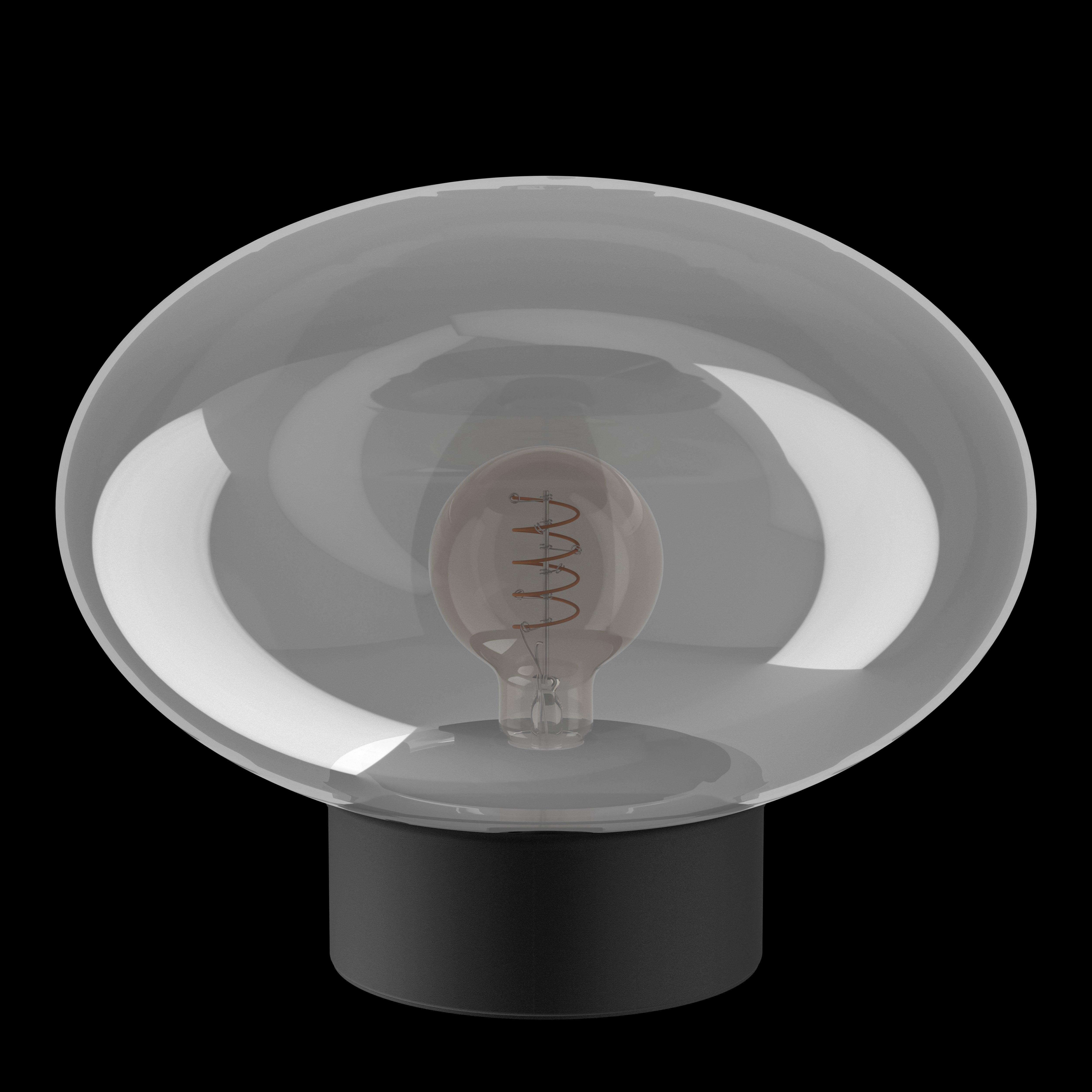 eglo madonnina grey vaporised glass globe table lamp kitchen lighting