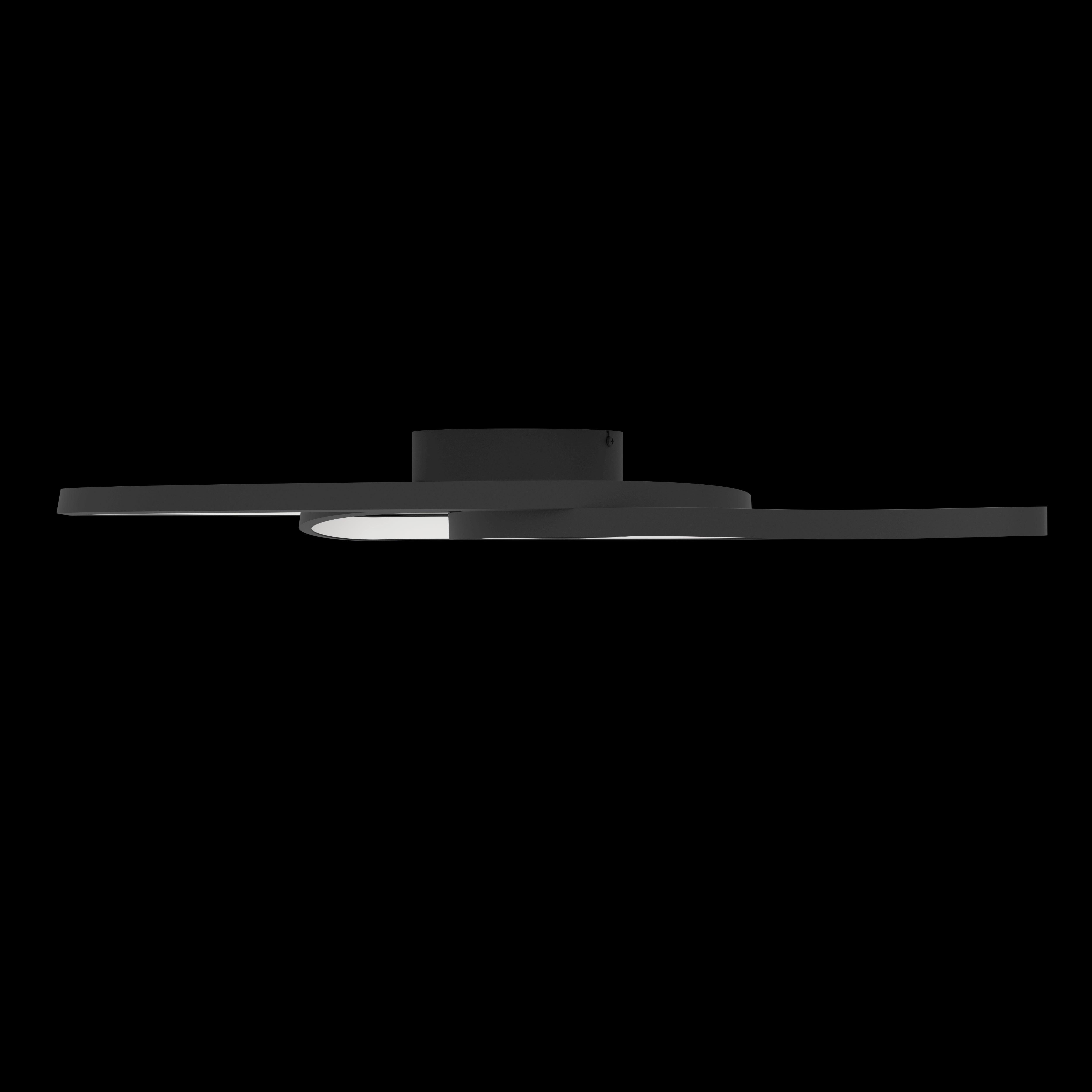 eglo gianella led black ceiling flush living room close up