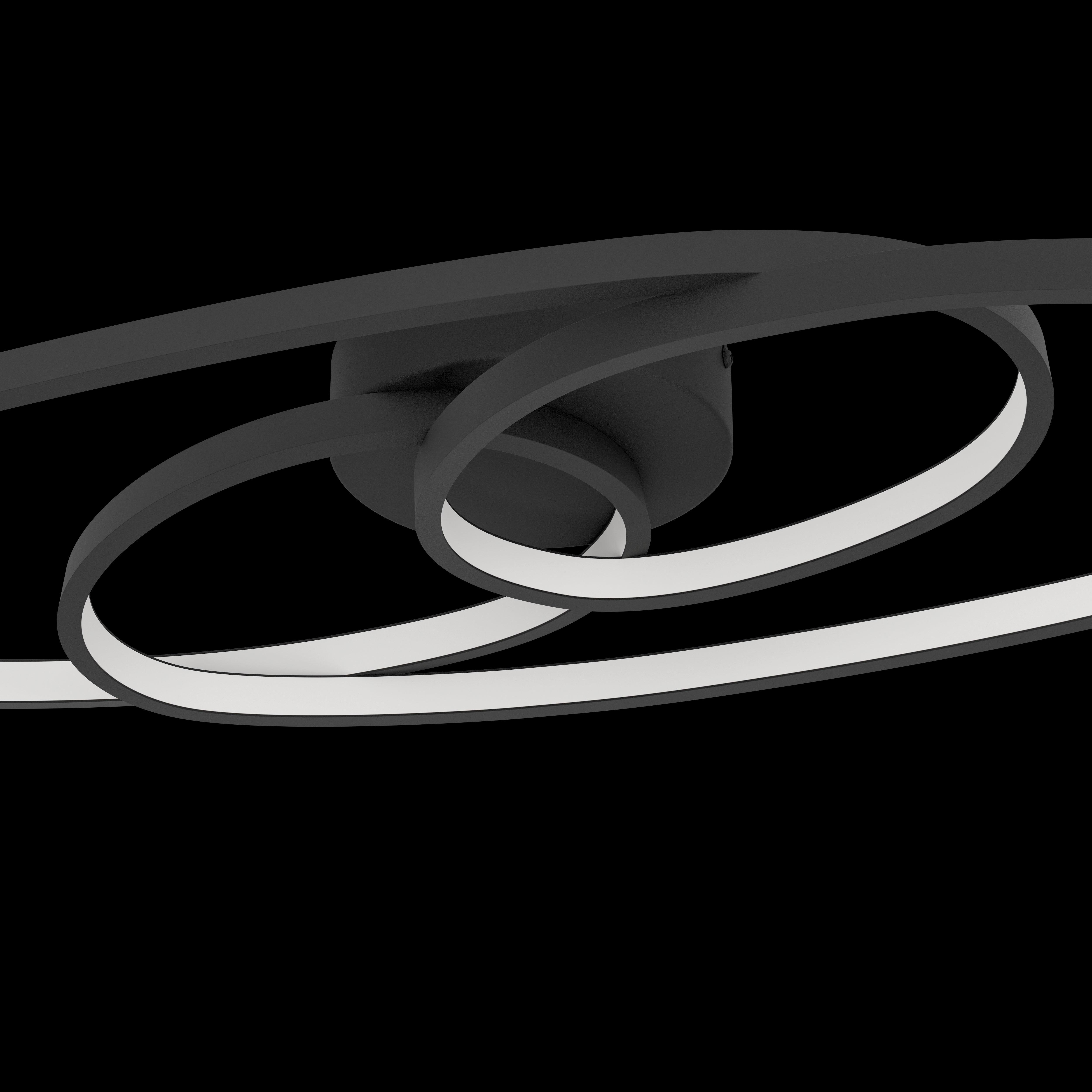eglo gianella led black ceiling flush kitchen lighting