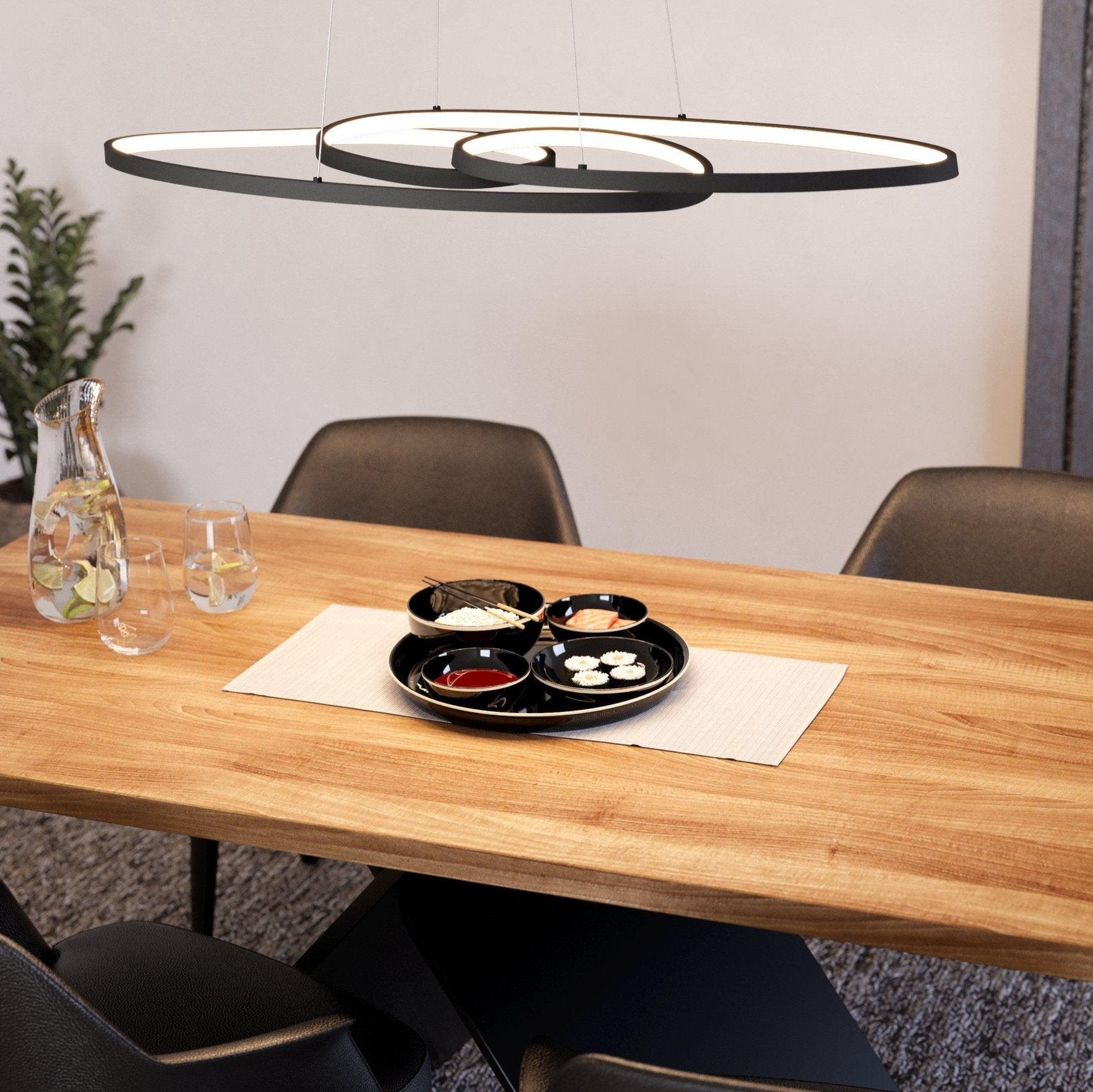 eglo gianella led black metal curved ceiling pendant