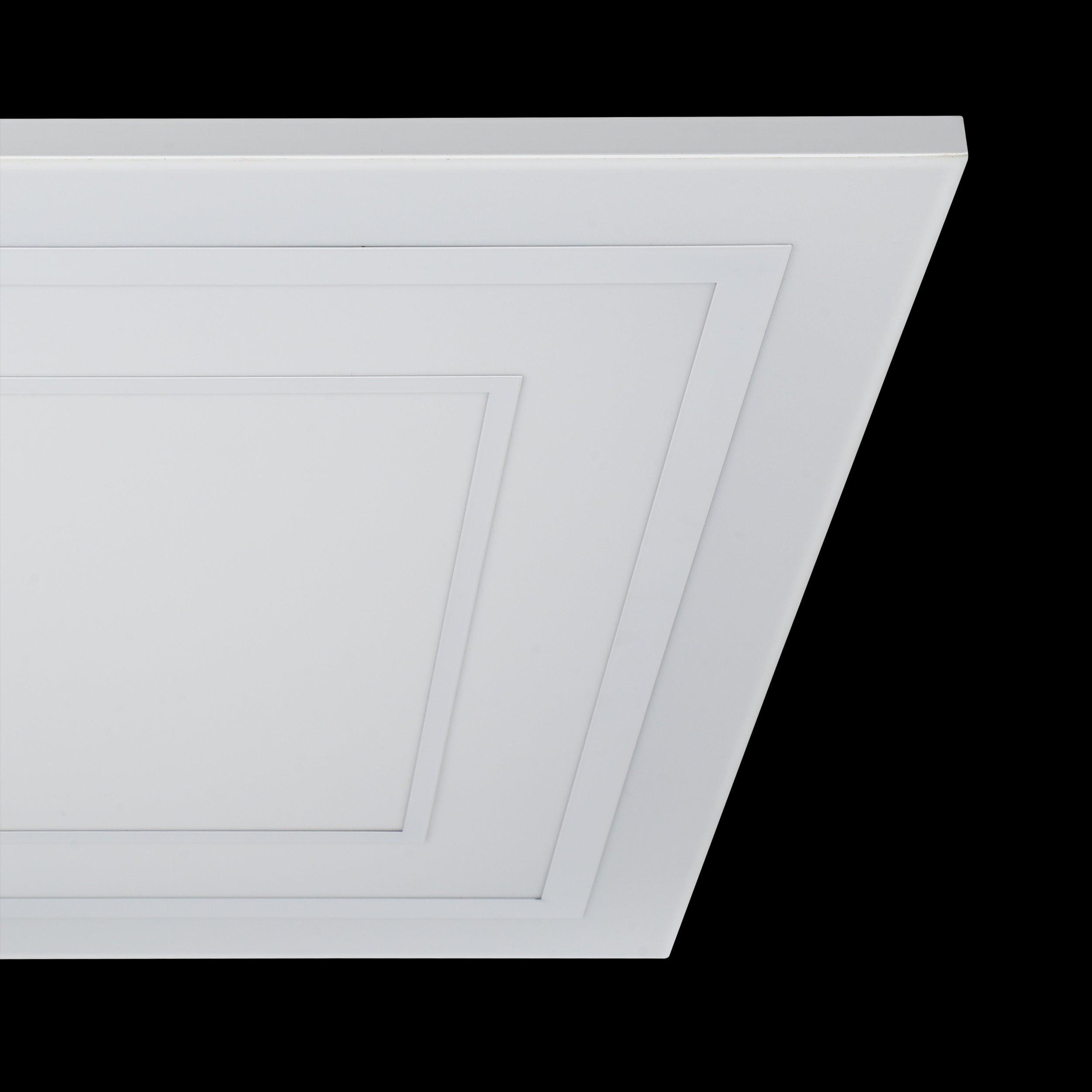 eglo albarca white square led ceiling flush 59cm hallway lighting