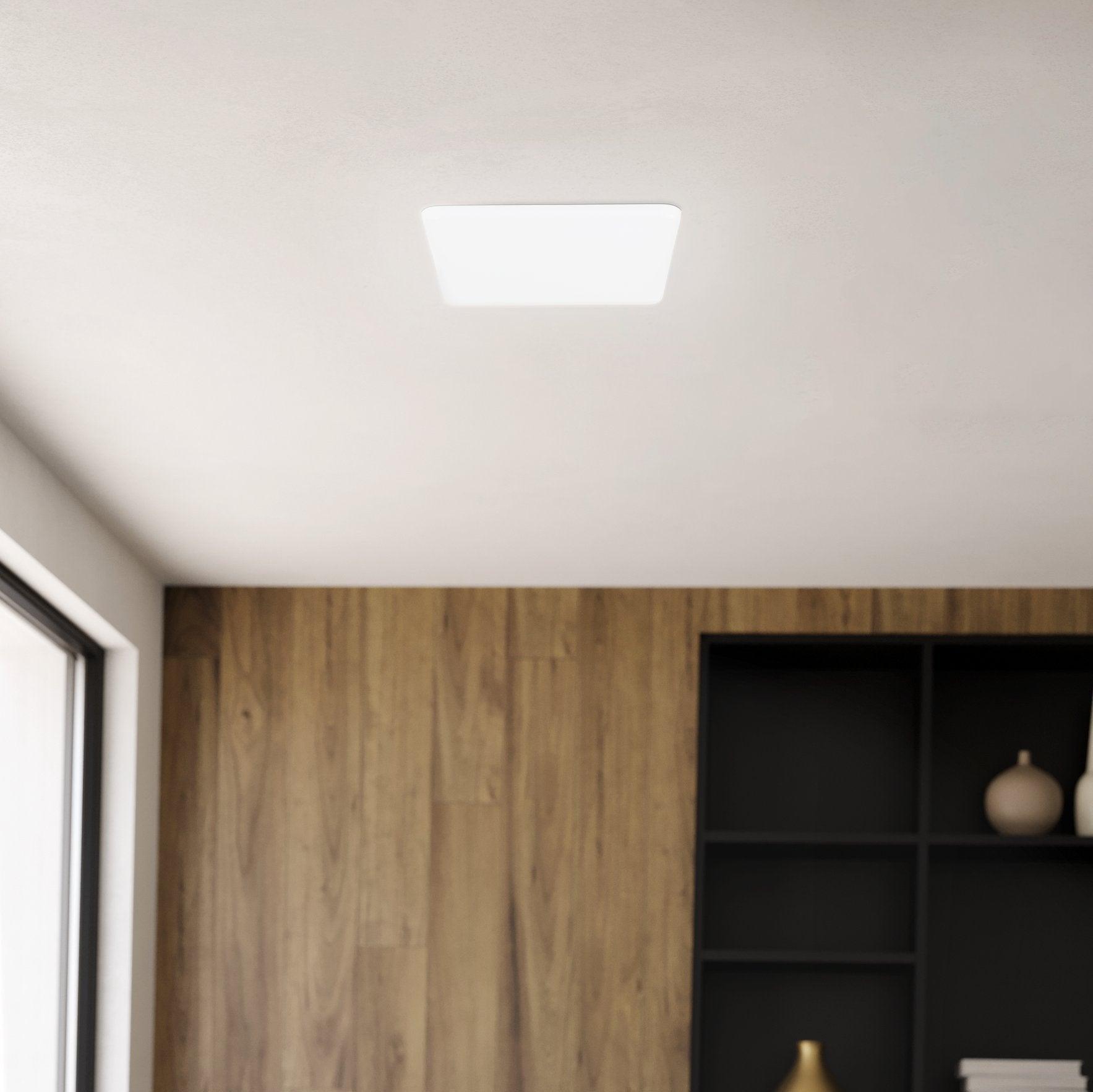eglo rapita square white led recessed light 21 5cm living room image