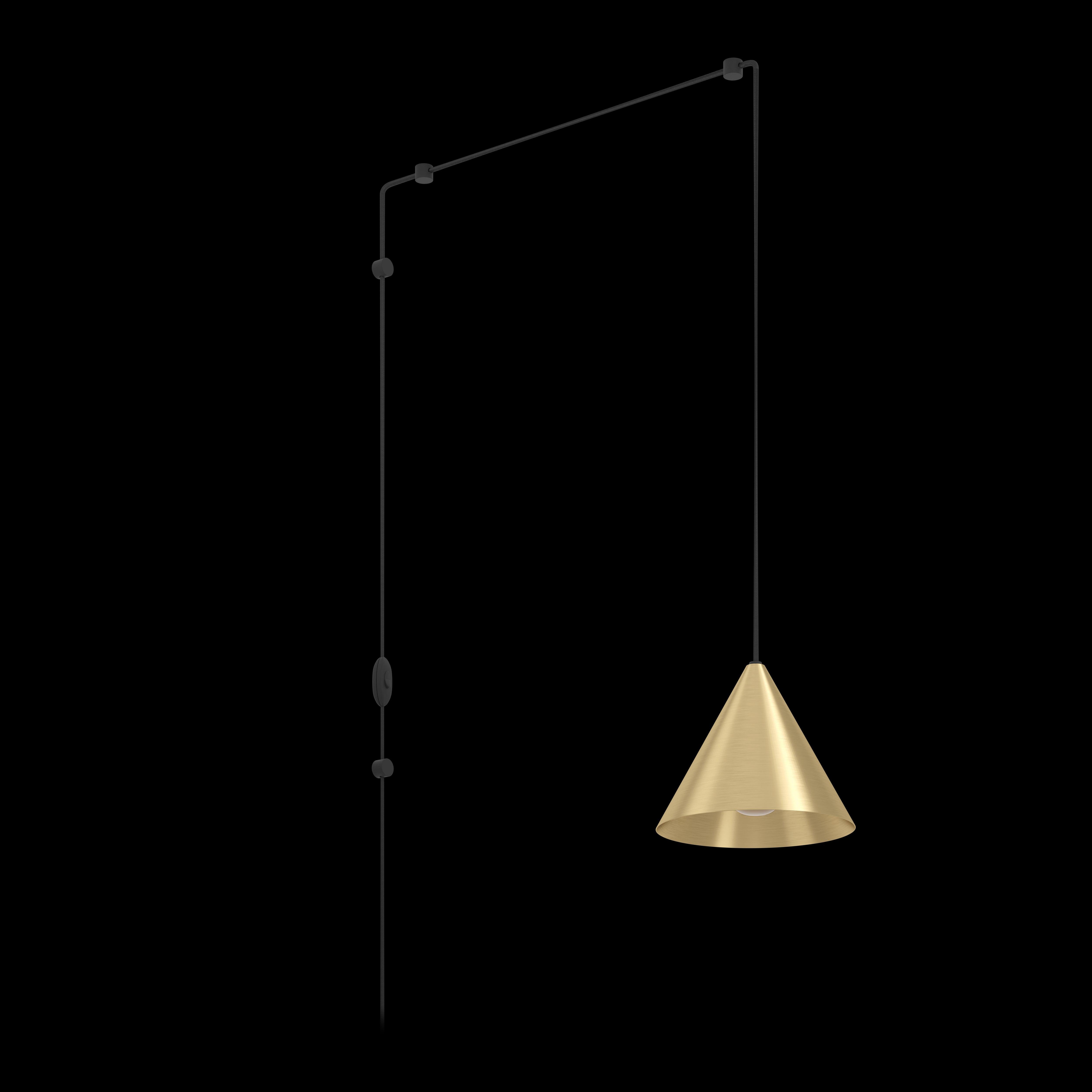 eglo narices brass conical ceiling pendant Kitchen Lighting Close Up