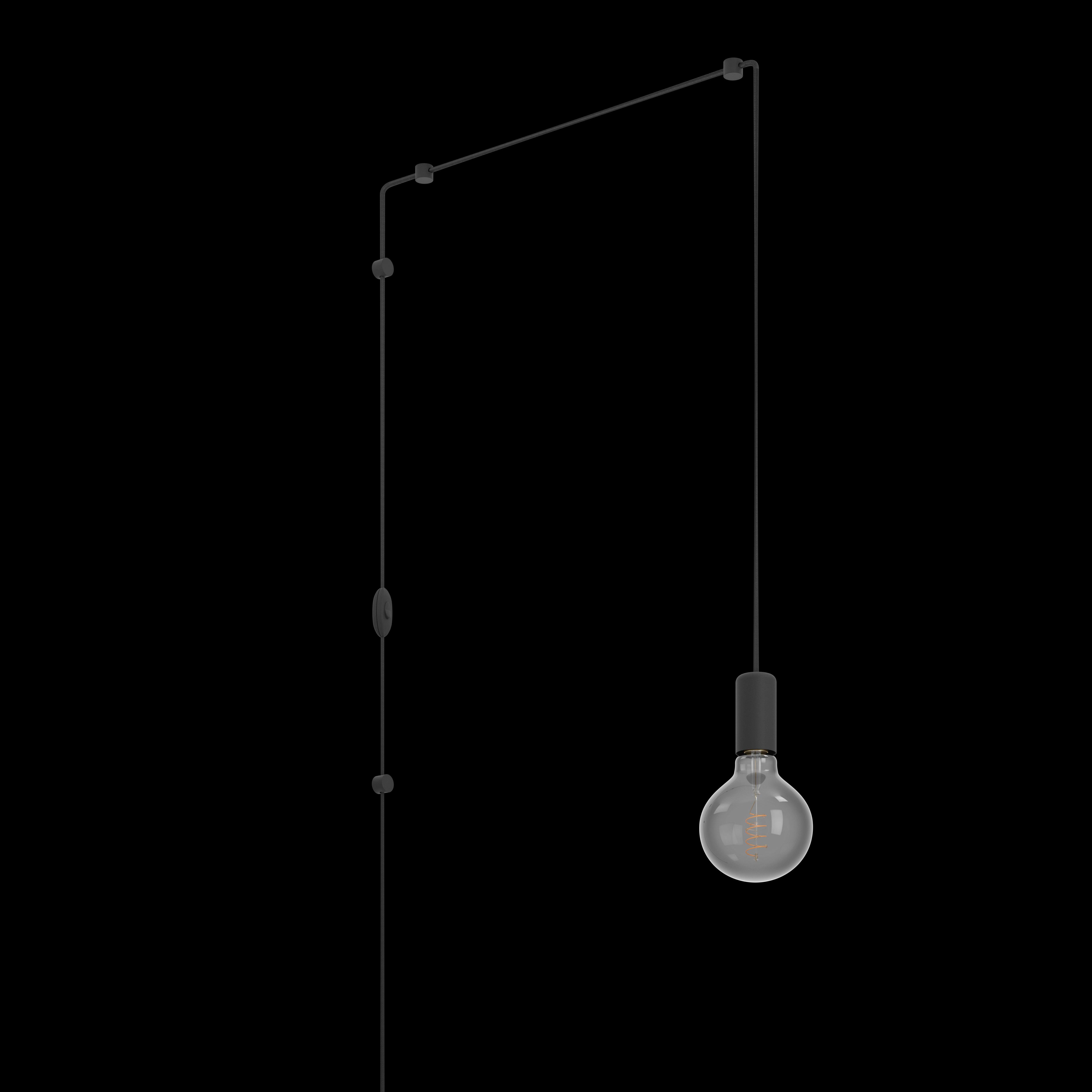 eglo pinetina black lamp holder cable ceiling pendant Kitchen Lighting Close Up