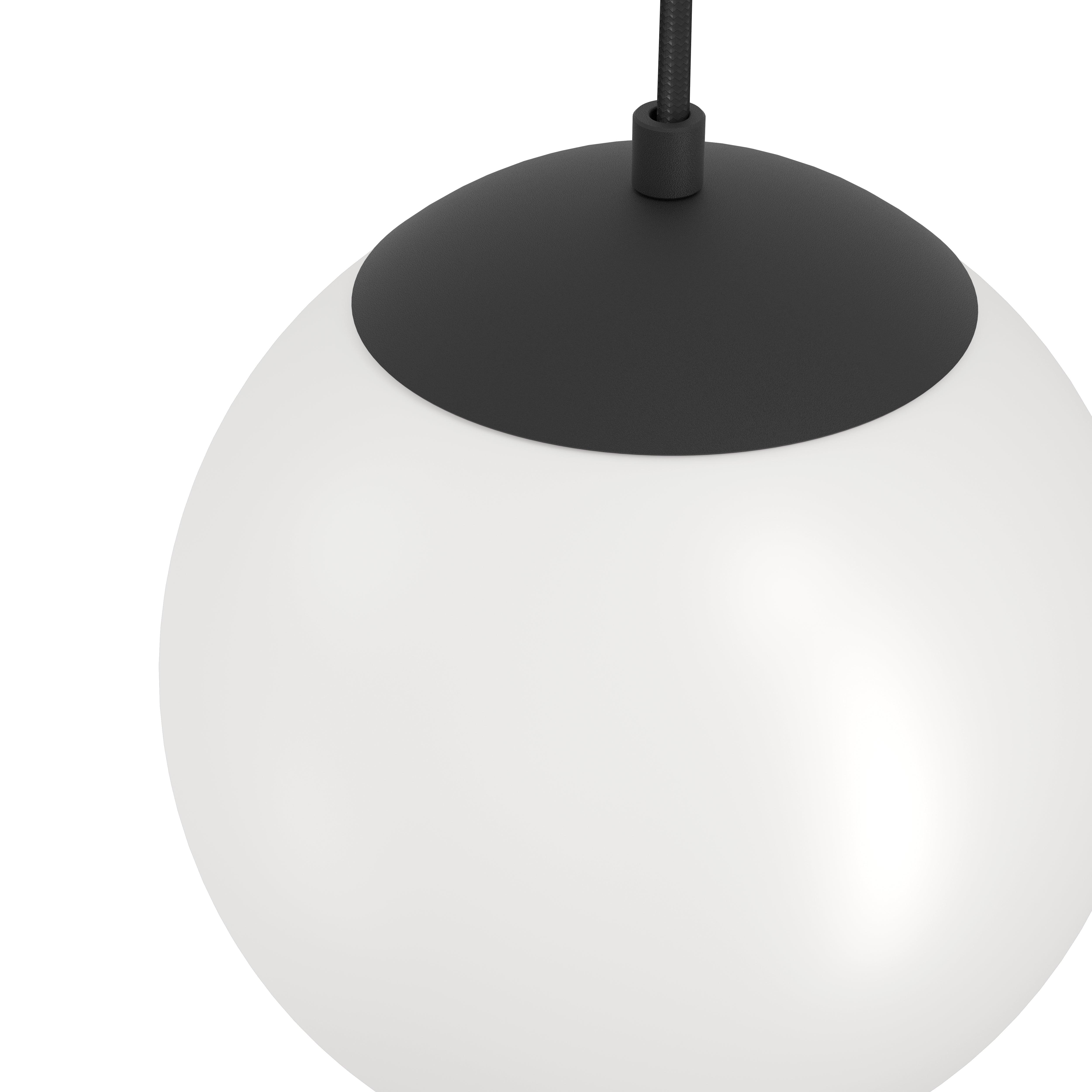 eglo rondo 3 spherical opal white ceiling pendant Kitchen Lighting Close Up