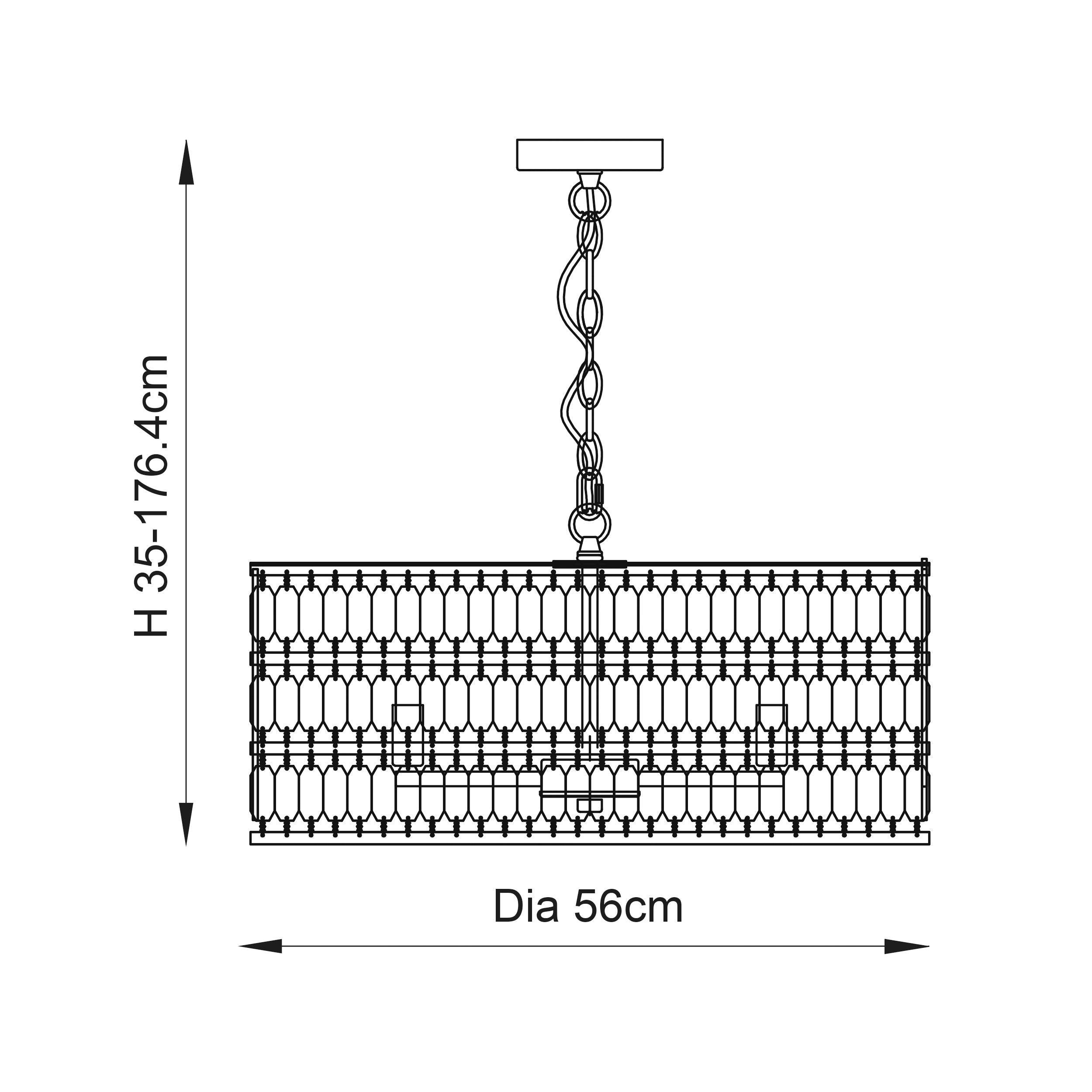 Endon Eldora 5 Light Gold Ceiling Pendant-Ceiling Pendant Lights-Endon Lighting Hallway Lighting Close upTiffany Lighting Direct