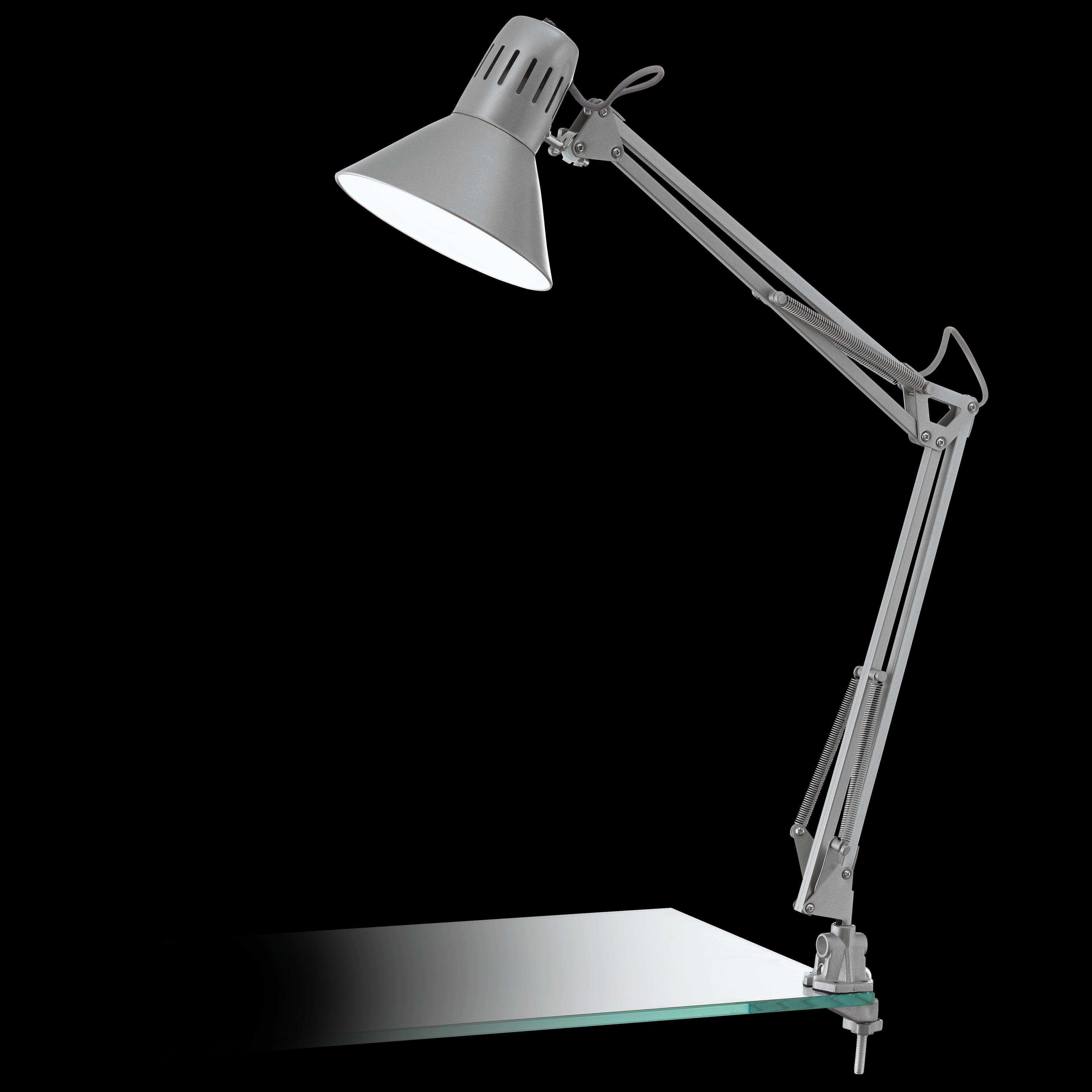 eglo firmo clip on grey adjustable table lamp living room image