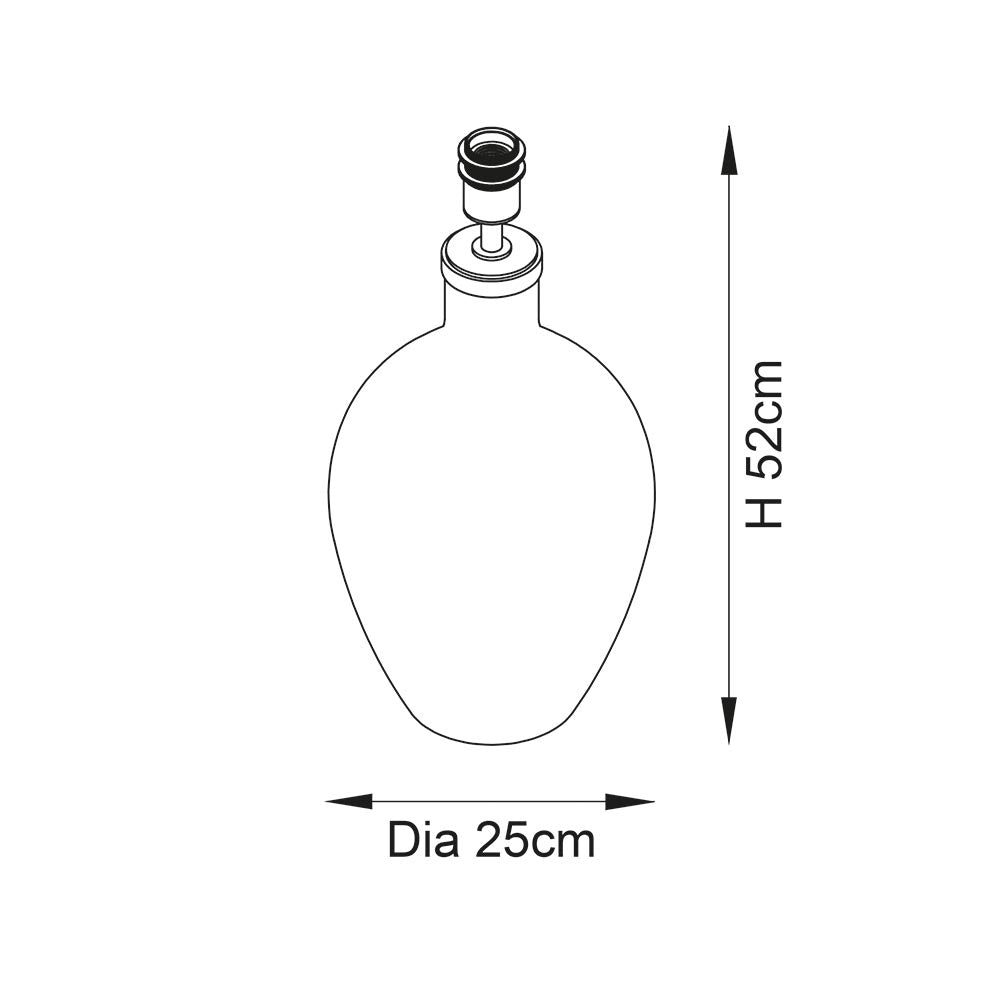 Pleasure Large Charcoal Tinted Glass Table Lamp Base