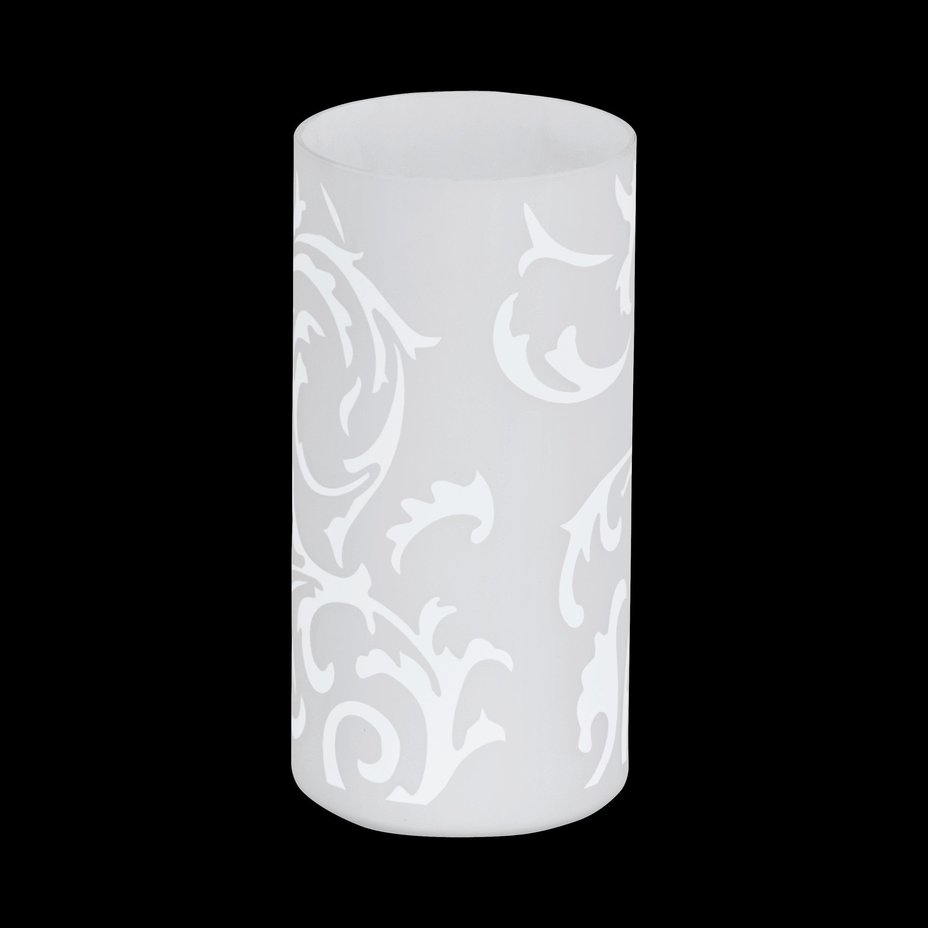eglo geo white glass floral table lamp living room image