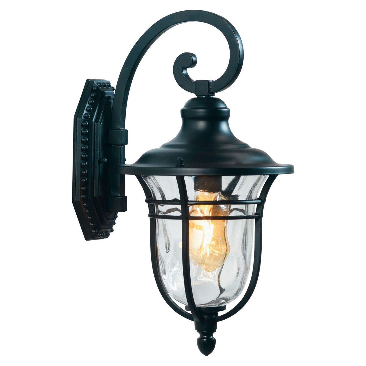 Thirsk Single Light Outdoor Black Hanging Wall Light IP44-warehouse-180926