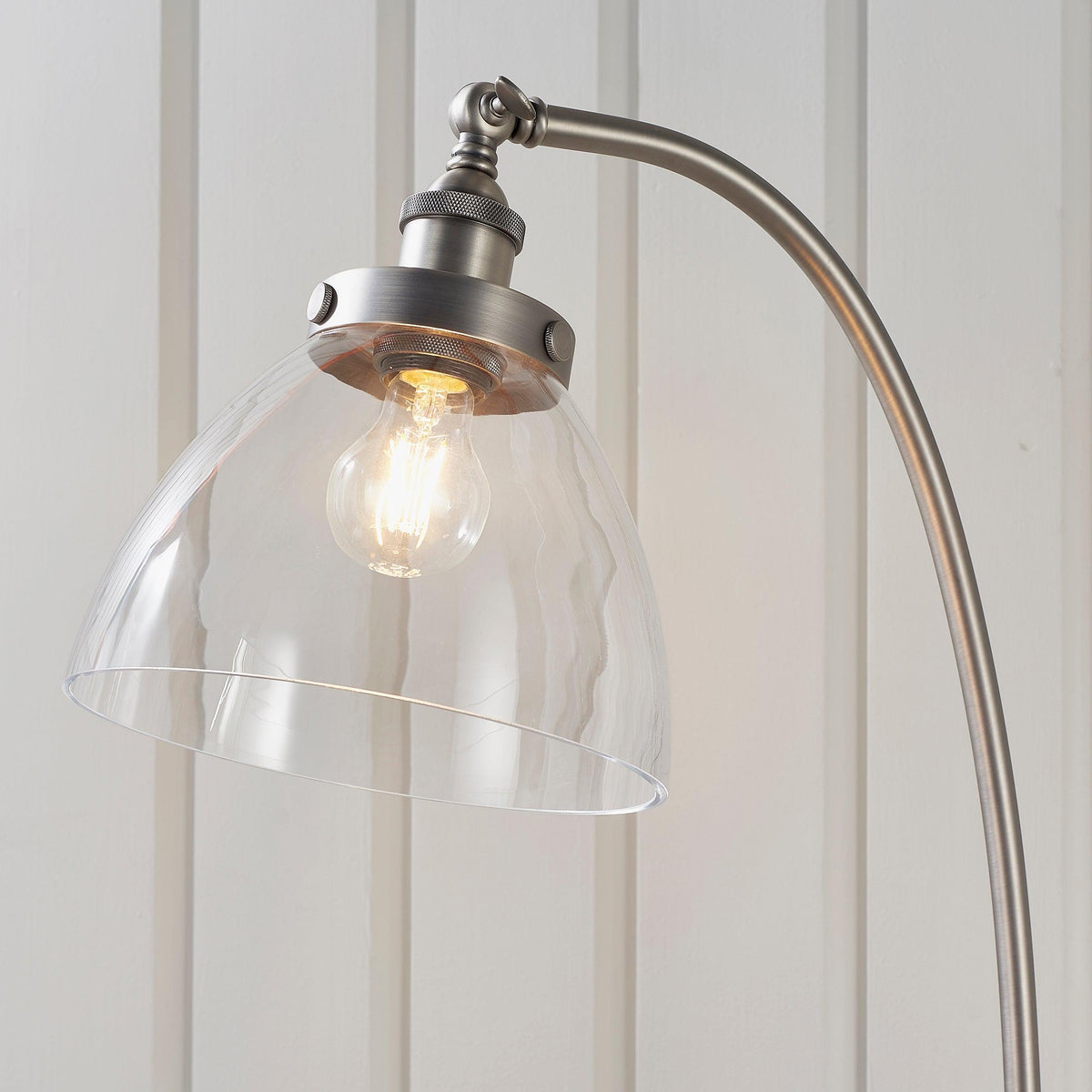 Hansen Brushed Steel Floor Lamp-OB-180926