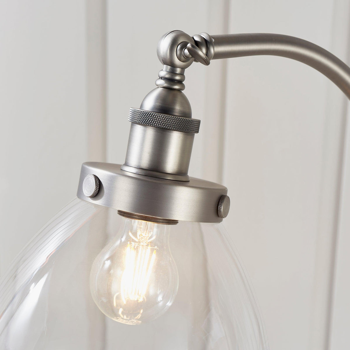 Hansen Brushed Steel Floor Lamp-OB-180926