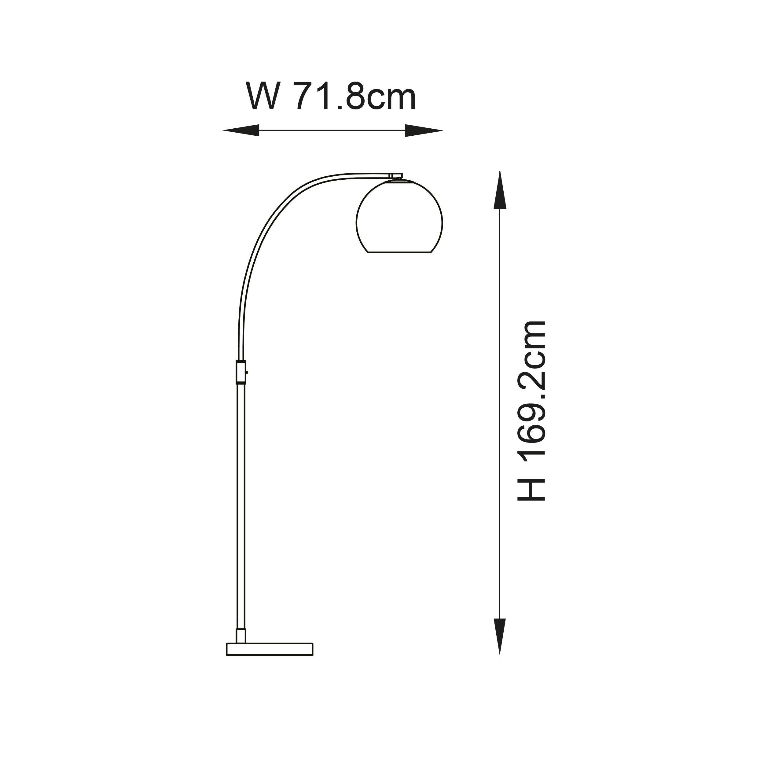 otto 1 light matt brass finish floor lamp by Endon Lighting Hallway lights Close Up