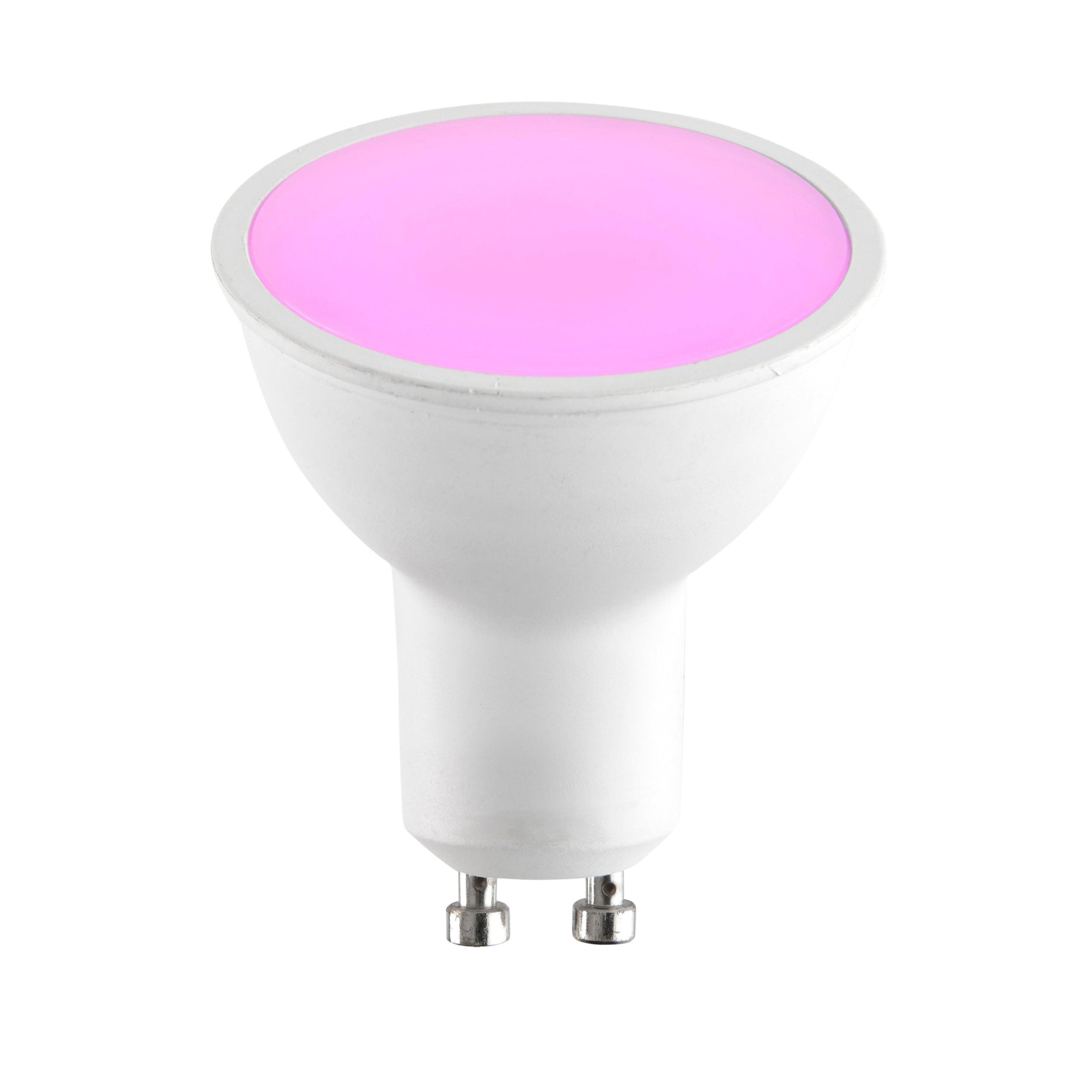 smart gu10 colour changing led lamp bulb rgb cct 5w close fitting image