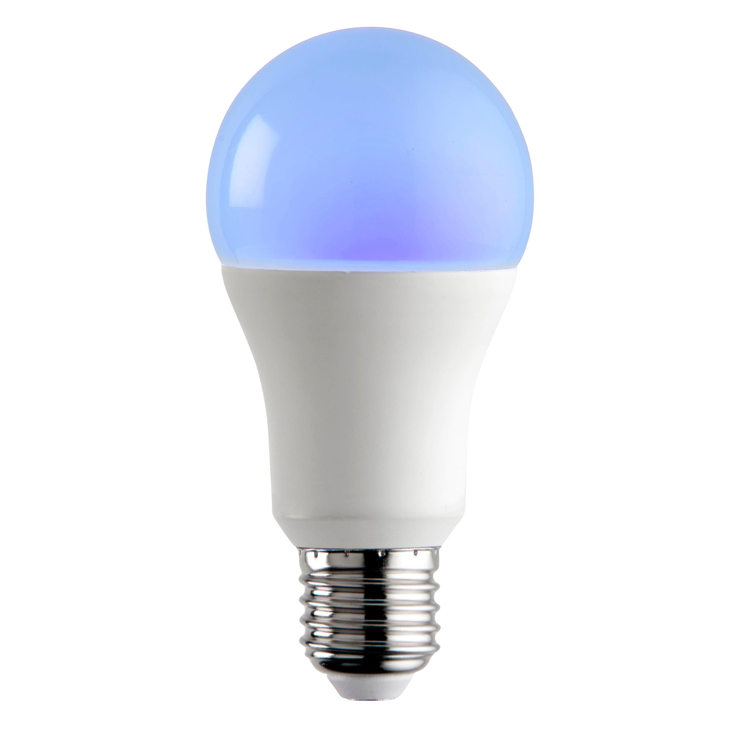 smart e27 lamp bulb rgb cct 8 5w Close Up Lit Image