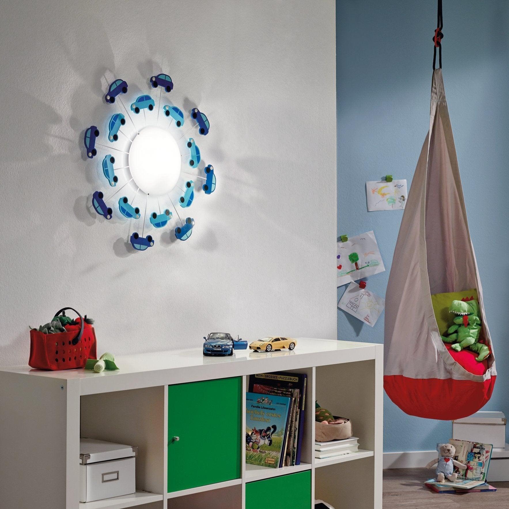 eglo viki 1 blue car design flush ceiling light