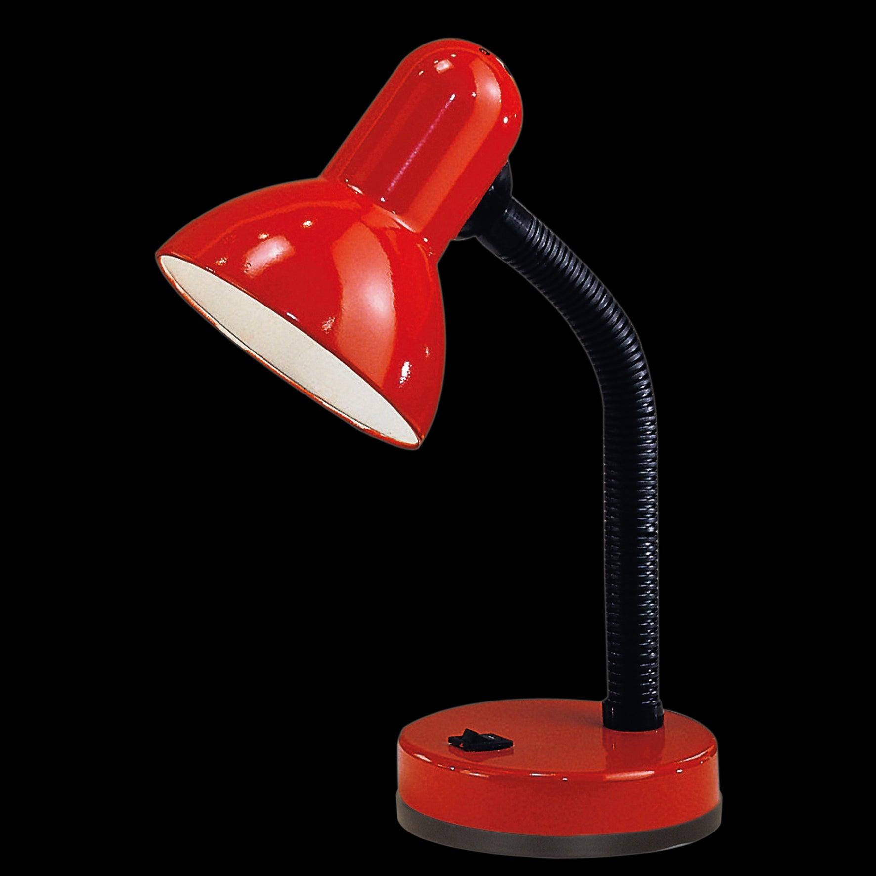eglo basic adjustable red metal desk lamp living room image