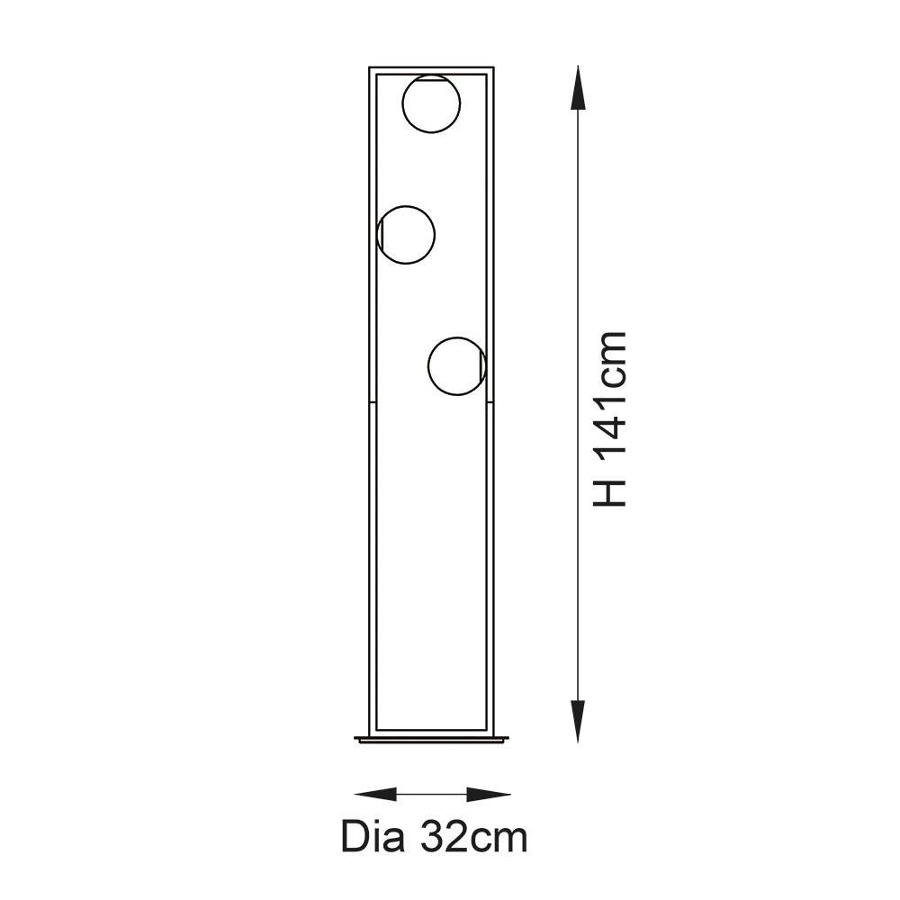 teo gold modern geometric 3 light floor by Endon Lighting Living Room Family Shot
