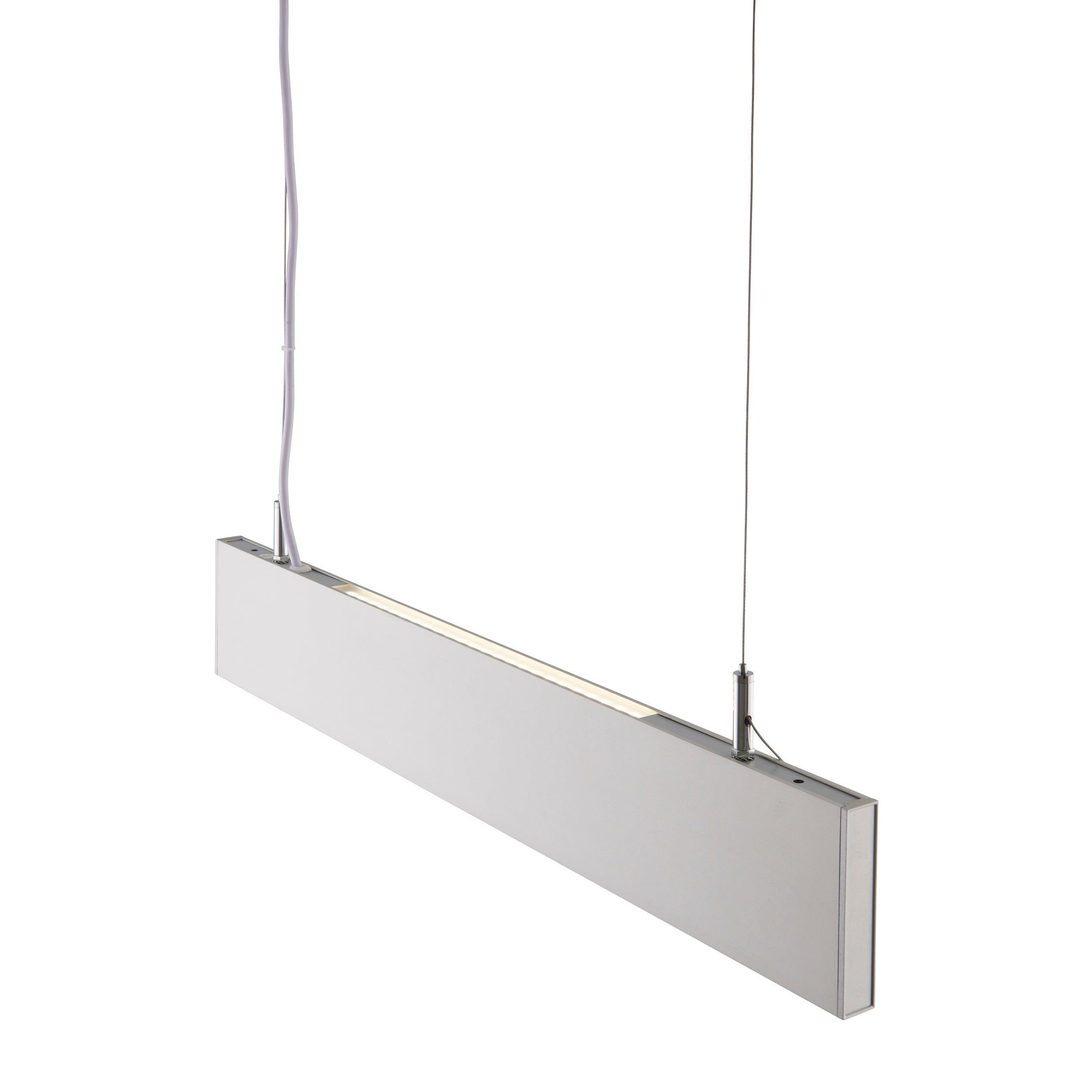 kingsley slim led suspended ceiling lightby Saxby Lighting, close up image
