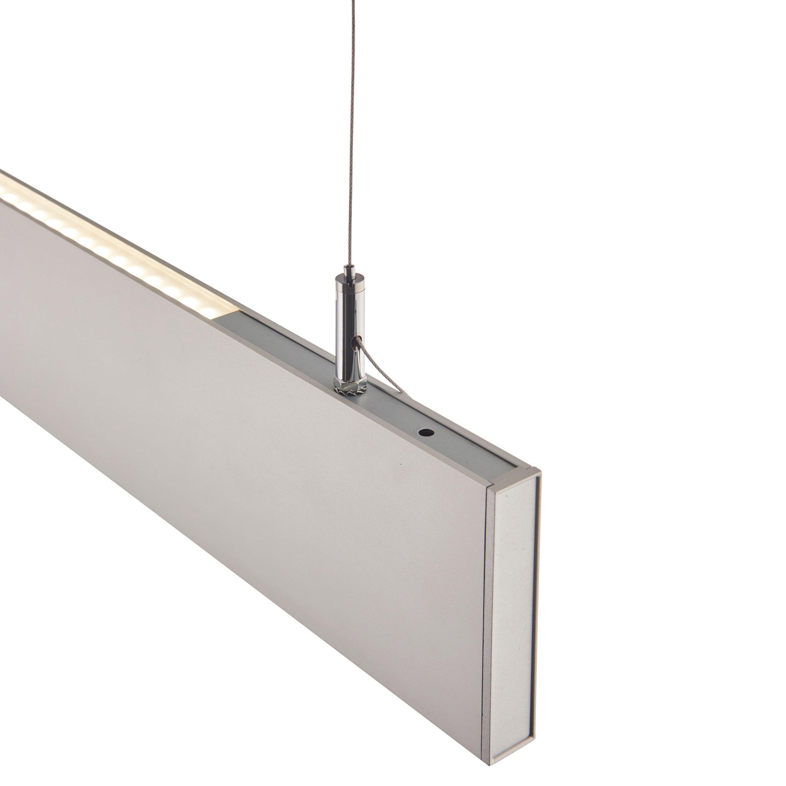 kingsley slim led suspended ceiling light by saxby lighting, close up image 25