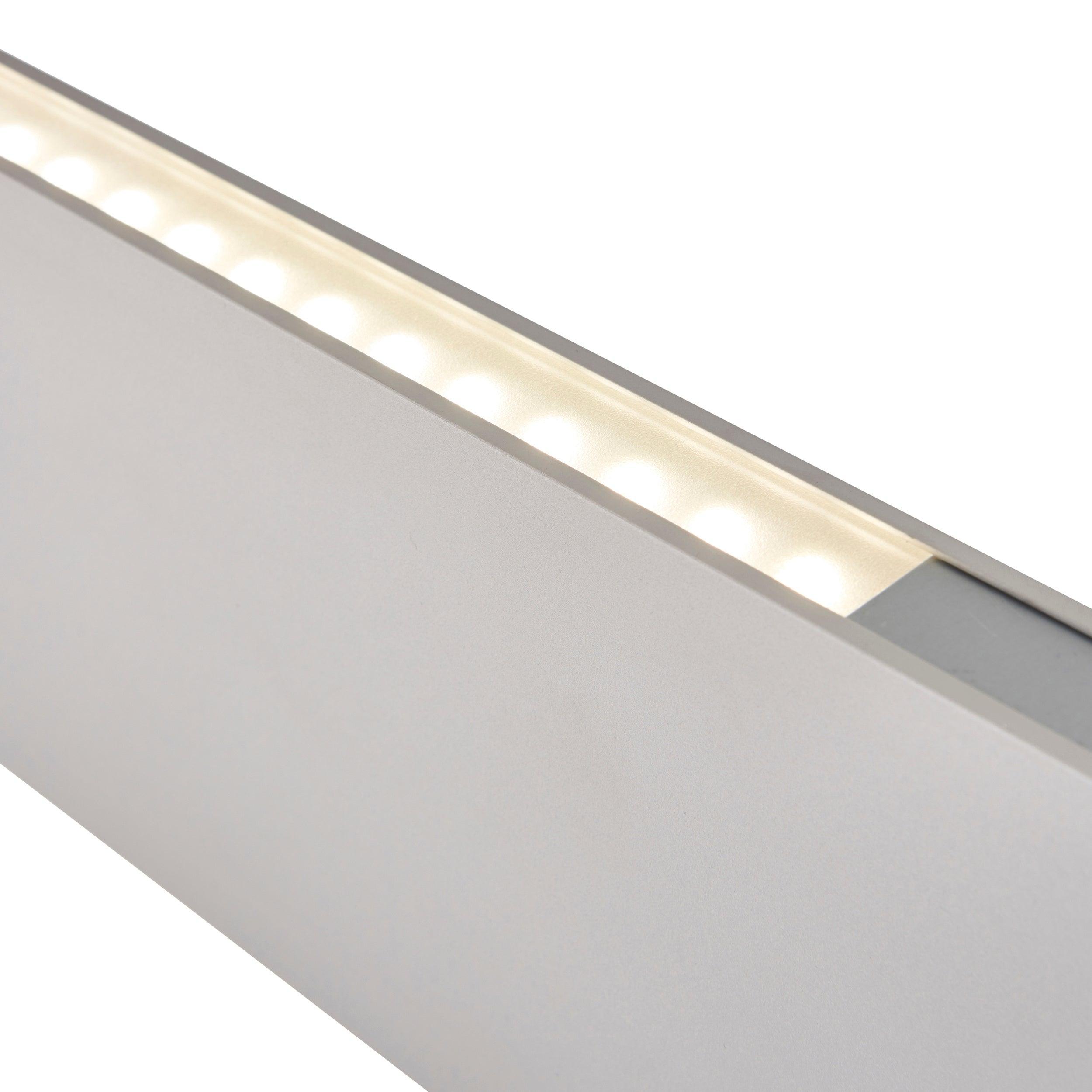 kingsley slim led suspended ceiling light by saxby lighting, close up image 26
