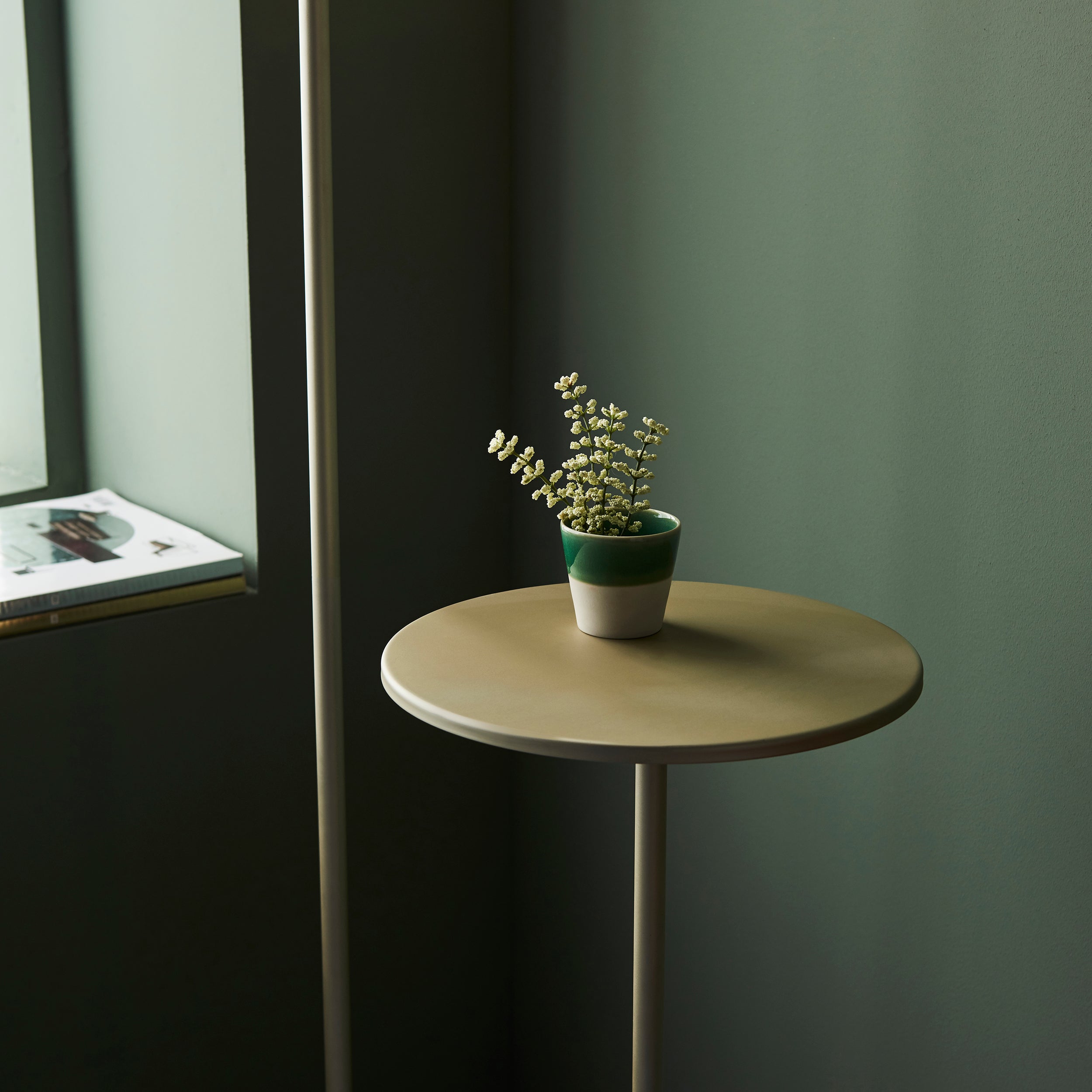 Landis Champagne Floor Lamp with Table