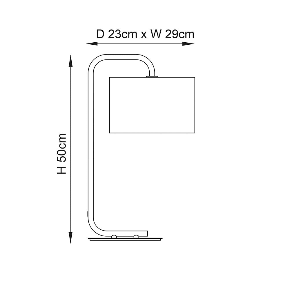 Dorset Gold Table Lamp - Slate Grey 23cm Shade