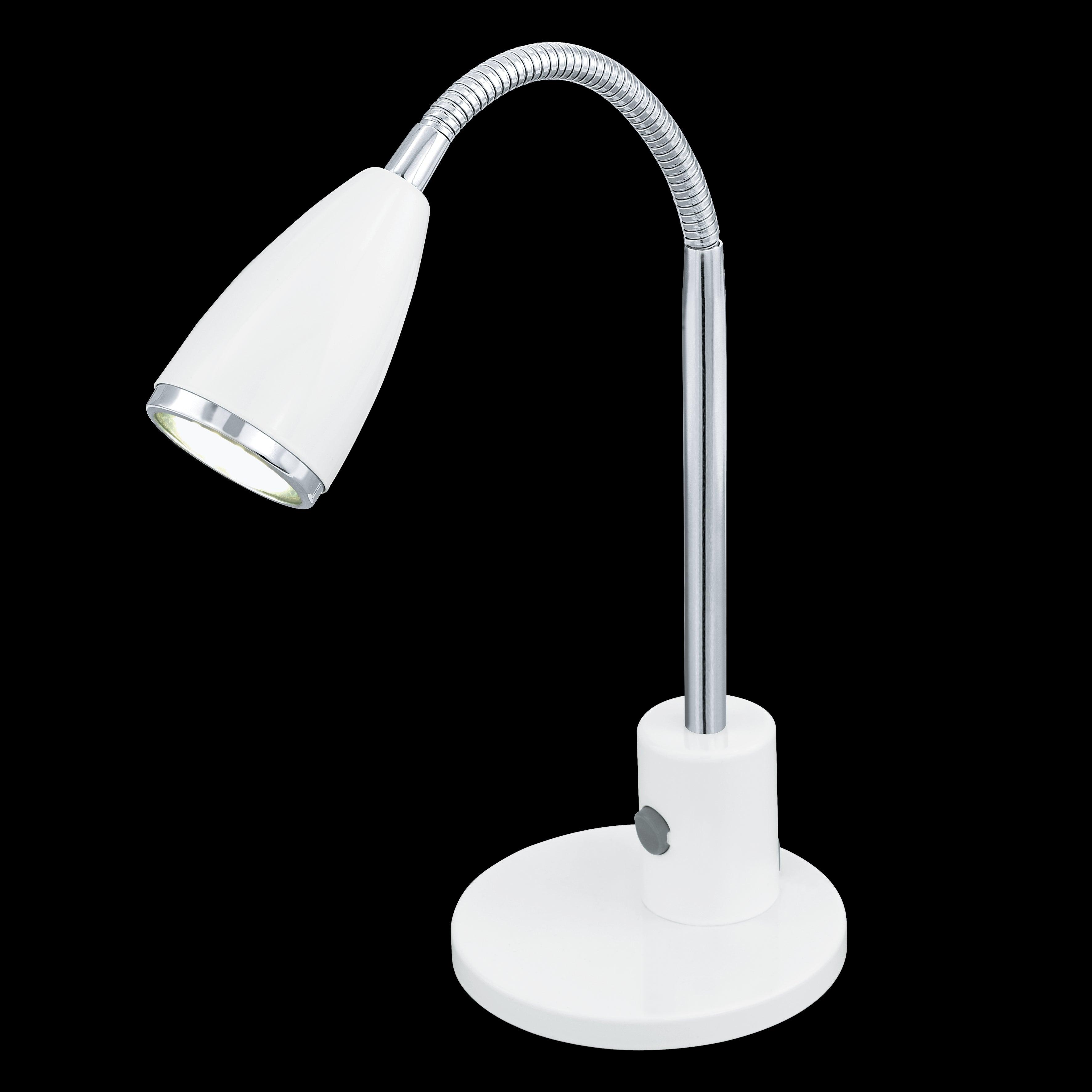 eglo fox white chrome table lamp living room image
