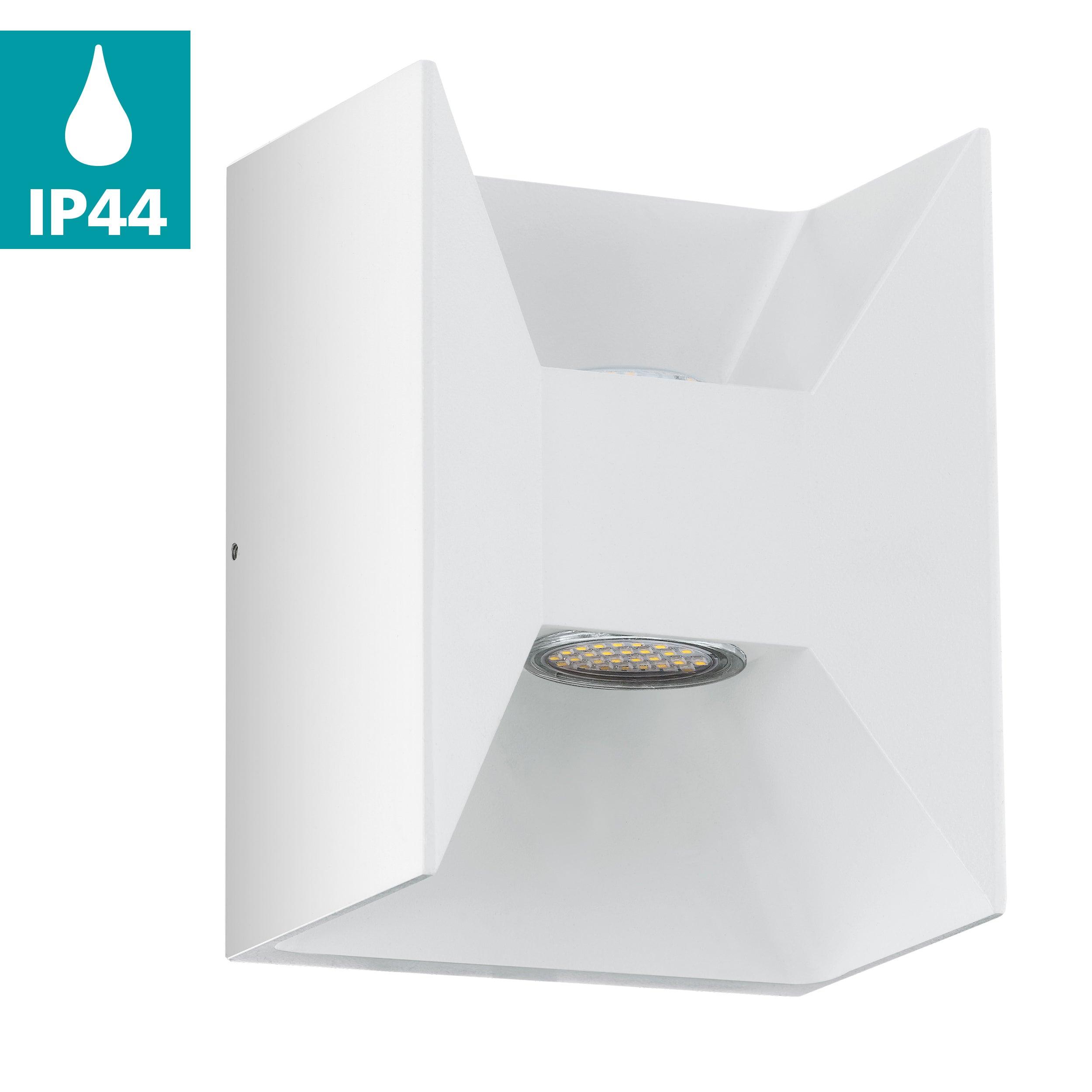 eglo morino white ip44 led outdoor wall light kitchen lighting