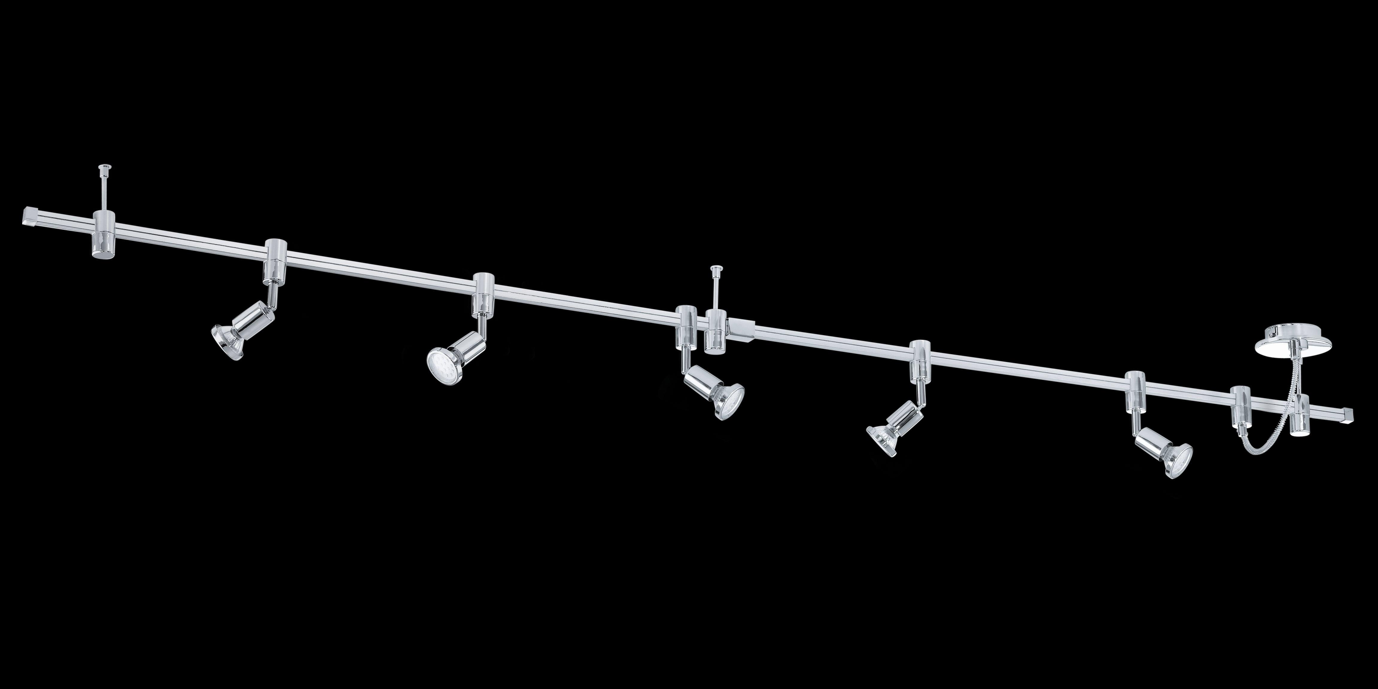 eglo vilanova 5 light chrome track lighting system living room image