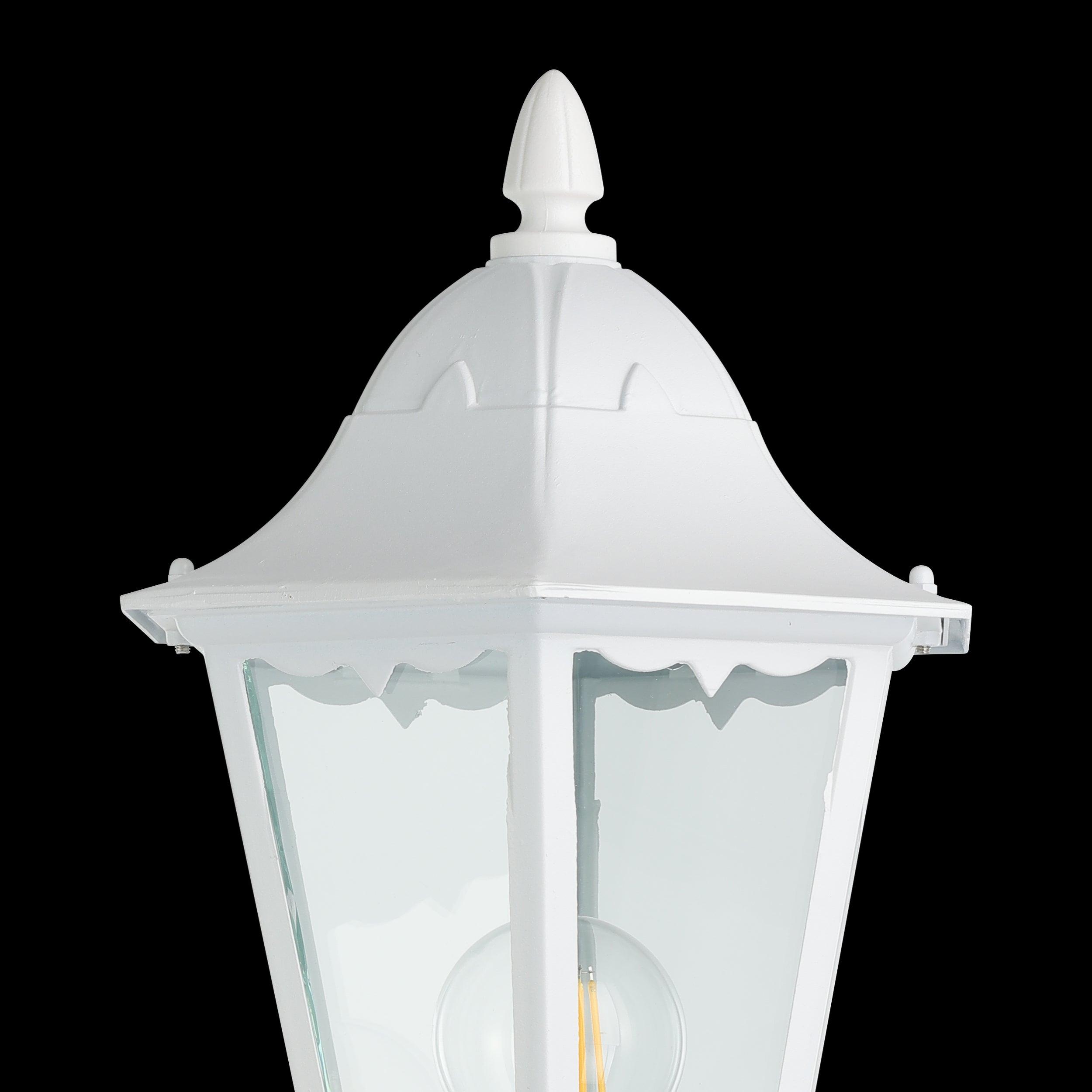 eglo navedo white bollard pathway outdoor ip44 light kitchen lighting