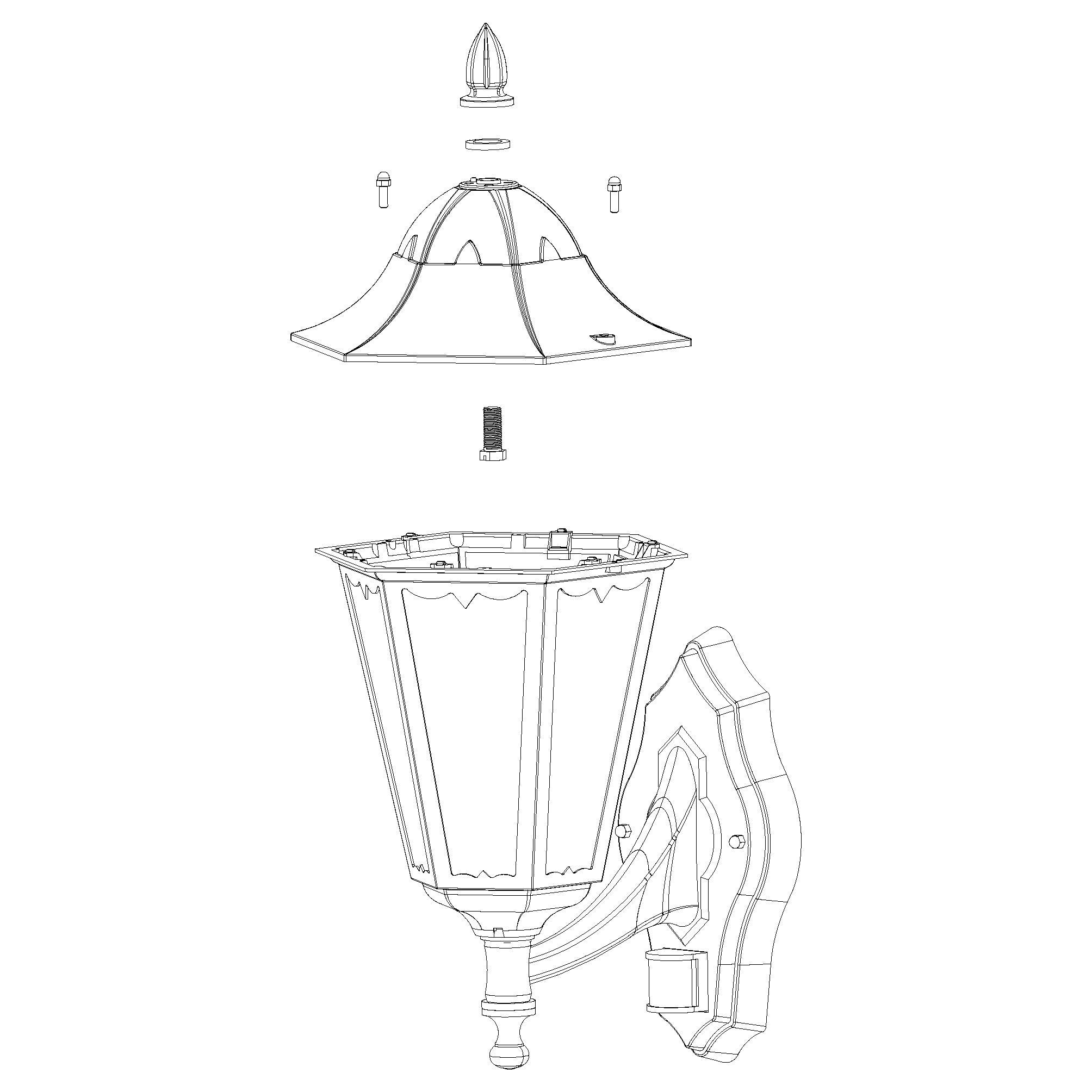 Eglo Navedo IP44 Black & Silver PIR Upright Lantern Wall Light-WAREHOUSE-40-200326