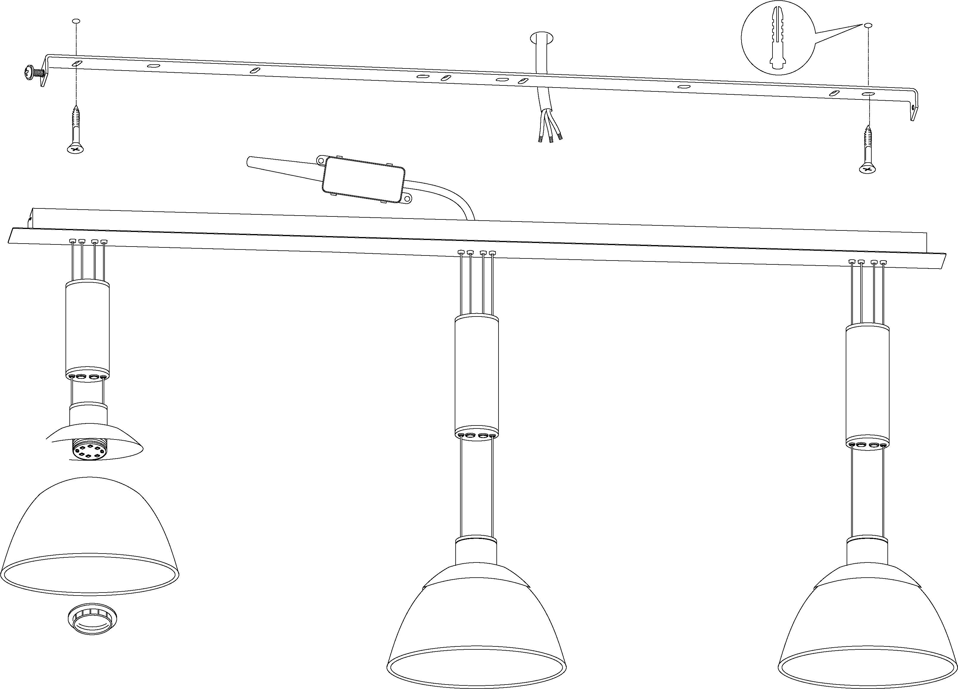 eglo montefio 3 light led bar nickel pendant alabaster glass shades hallway lighting