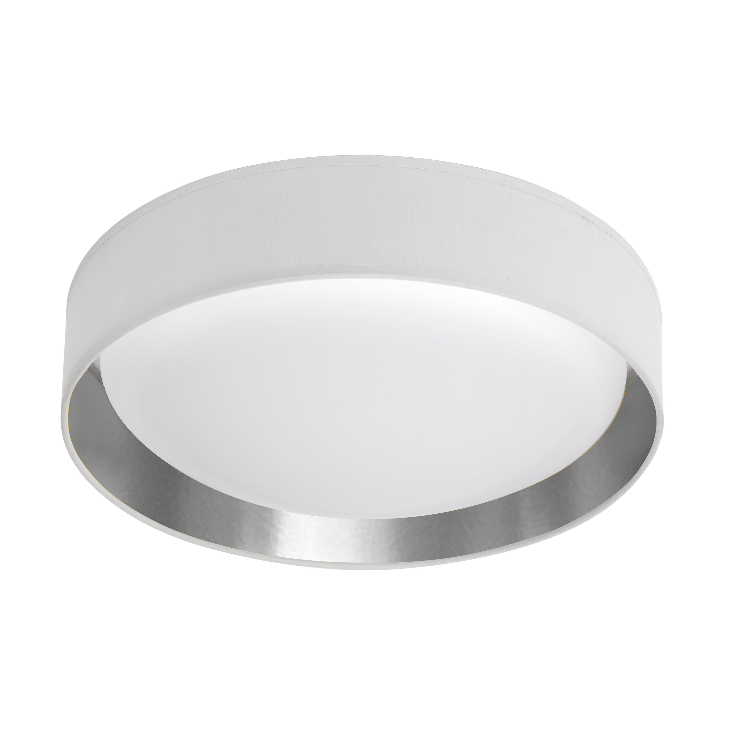 Searchlight Gianna LED Flush - White Silver Lined Shade