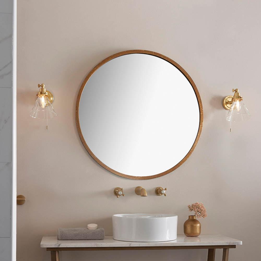Endon Faraday Brass Finish Bathroom Wall Light-WAREHOUSE-40-290626