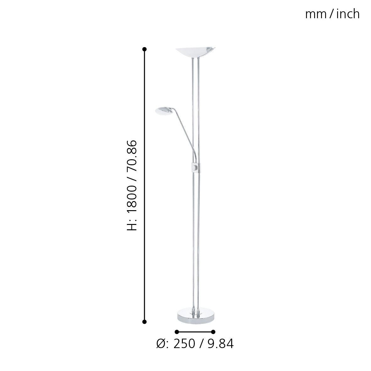 eglo baya led chrome mother child led floor lamp living room image