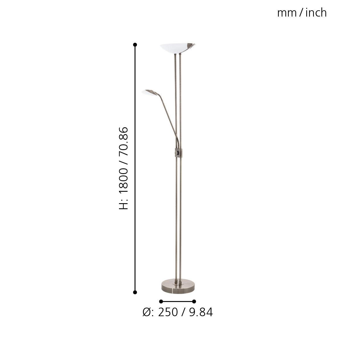 eglo baya led bronze mother child led floor lamp living room image