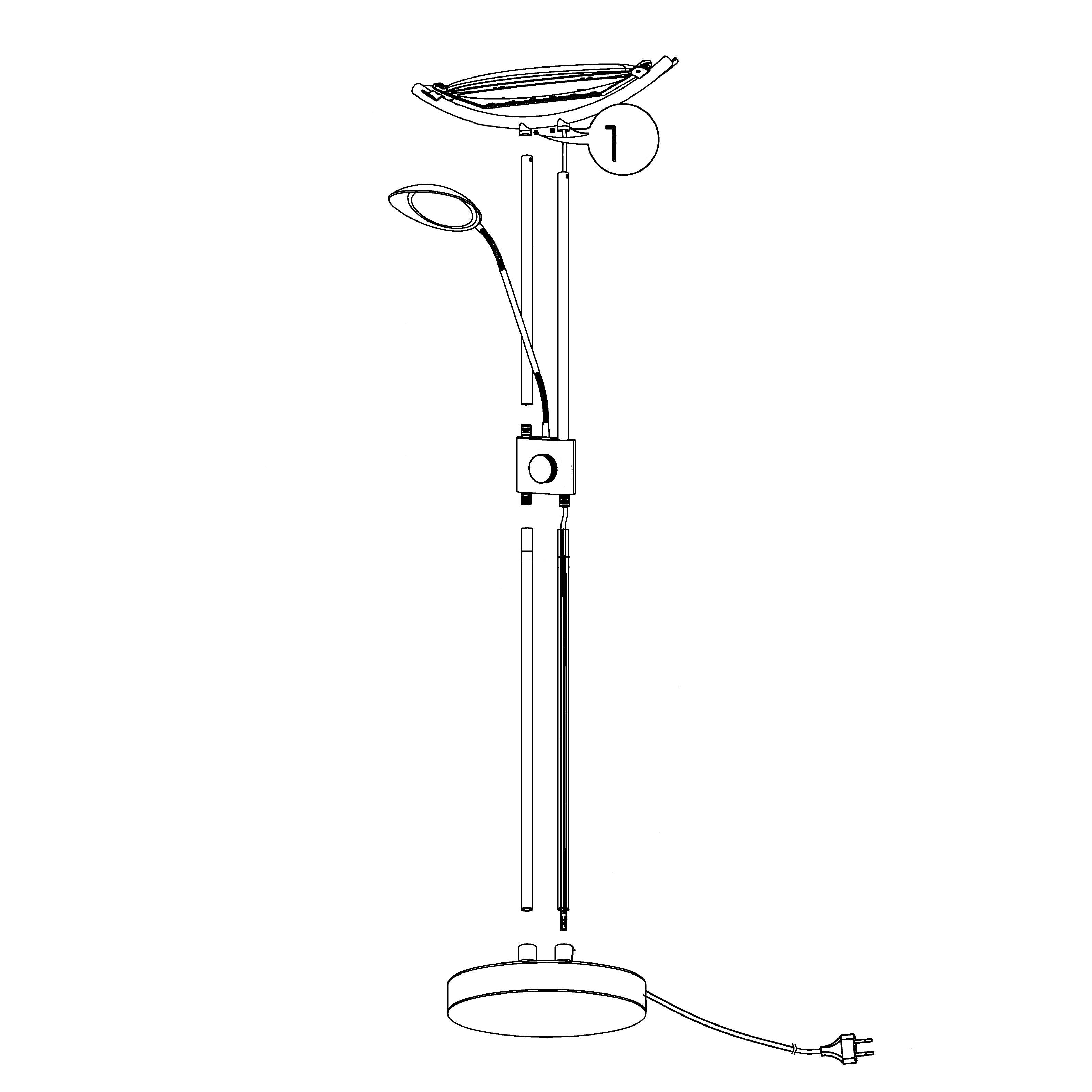 eglo baya led bronze mother child led floor lamp living room close up