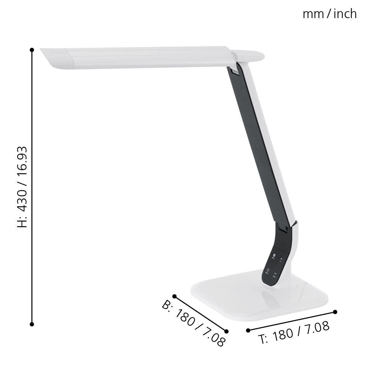 eglo sellano black white led desk lamp living room image