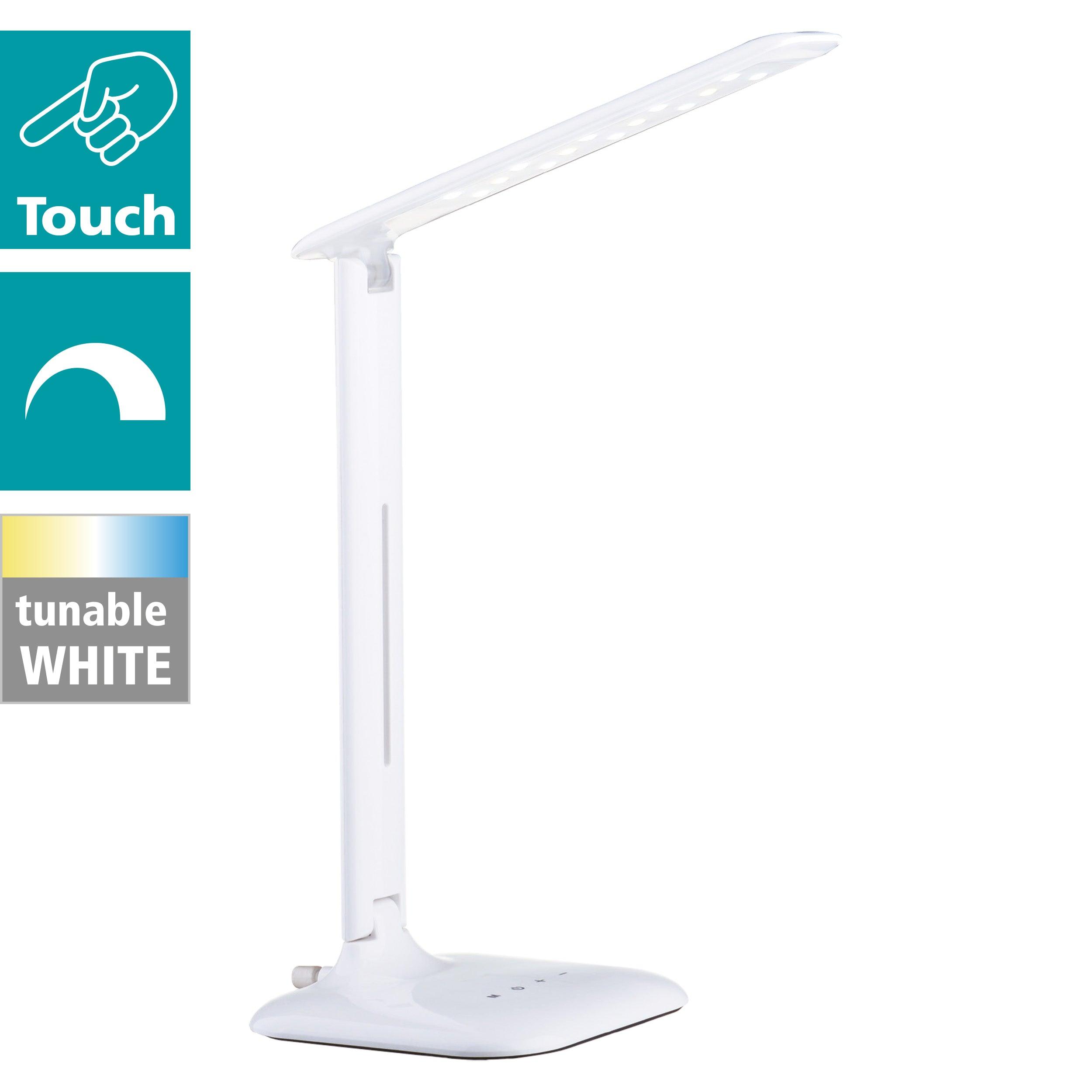 eglo caupo white metal led desk lamp kitchen lighting