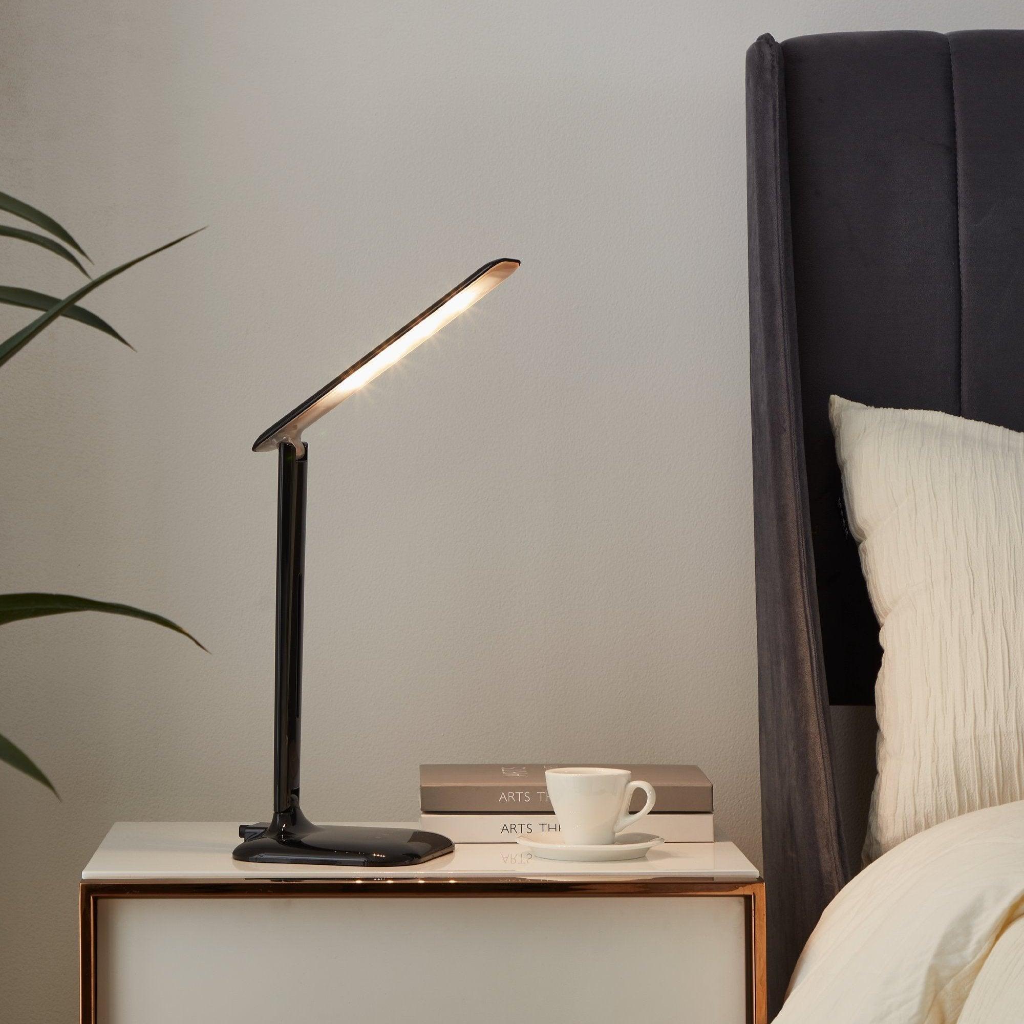eglo caupo black metal led desk lamp