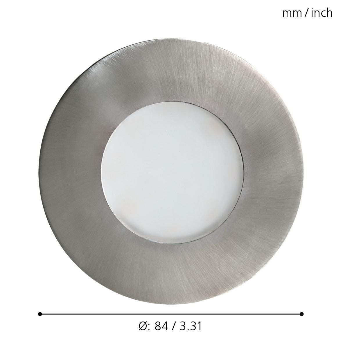eglo margo led silver round recessed ground uplighter kitchen lighting